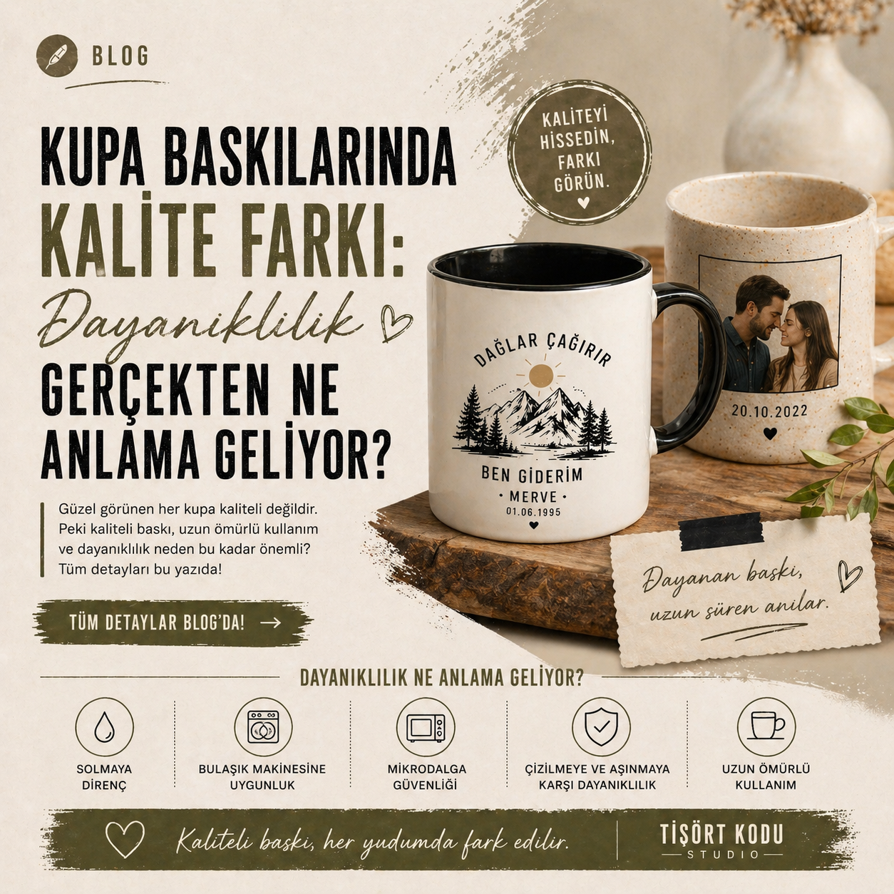 Kupa Baskılarında Kalite Farkı: Dayanıklılık Gerçekten Ne Anlama Geliyor?