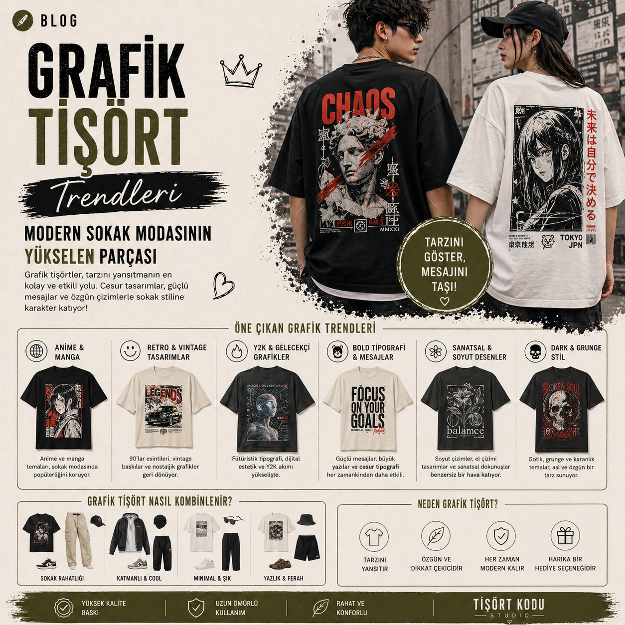 Grafik Tişört Trendleri: Modern Sokak Modasının Yükselen Parçası