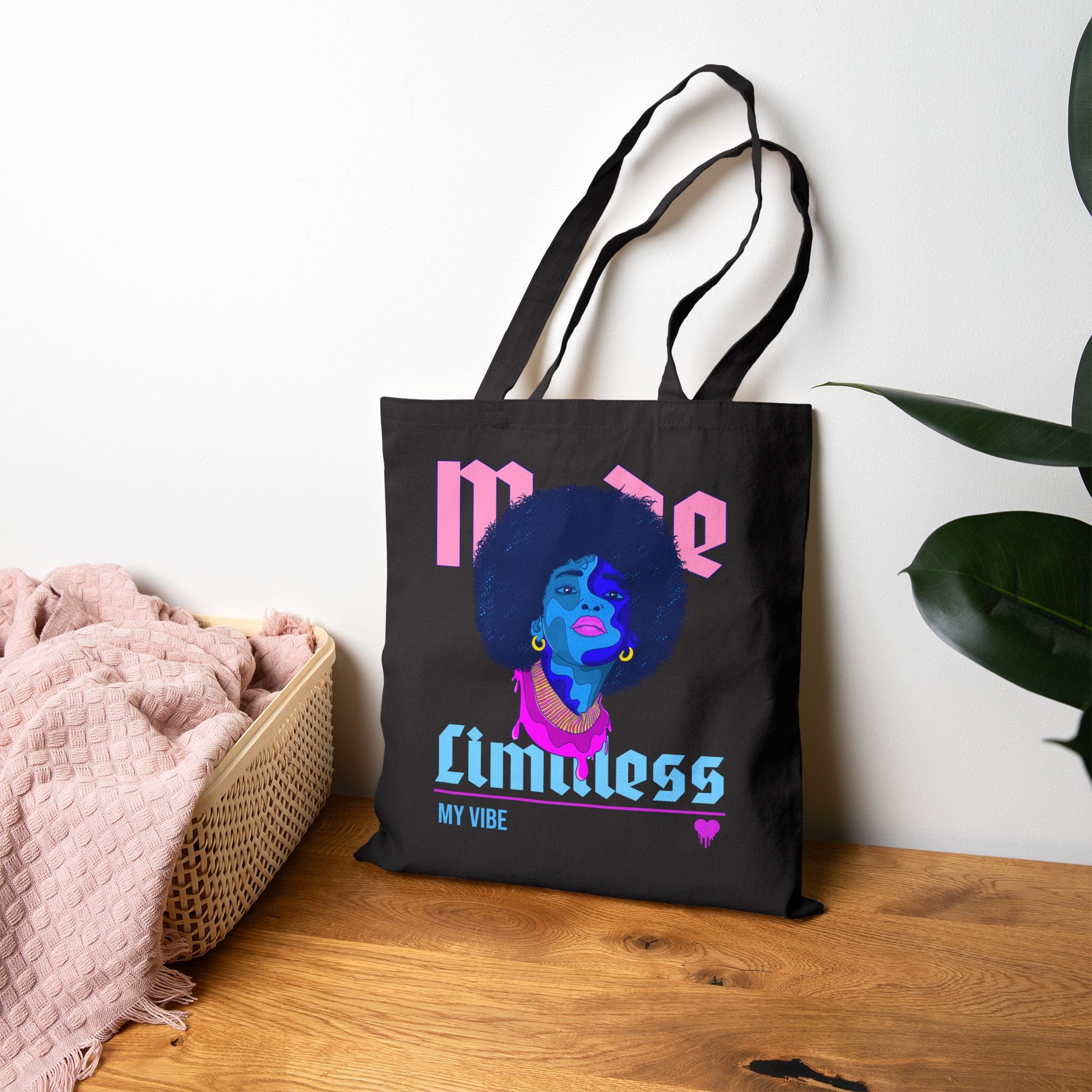 Limitless Mode – Siyah Gabardin Tote Çanta