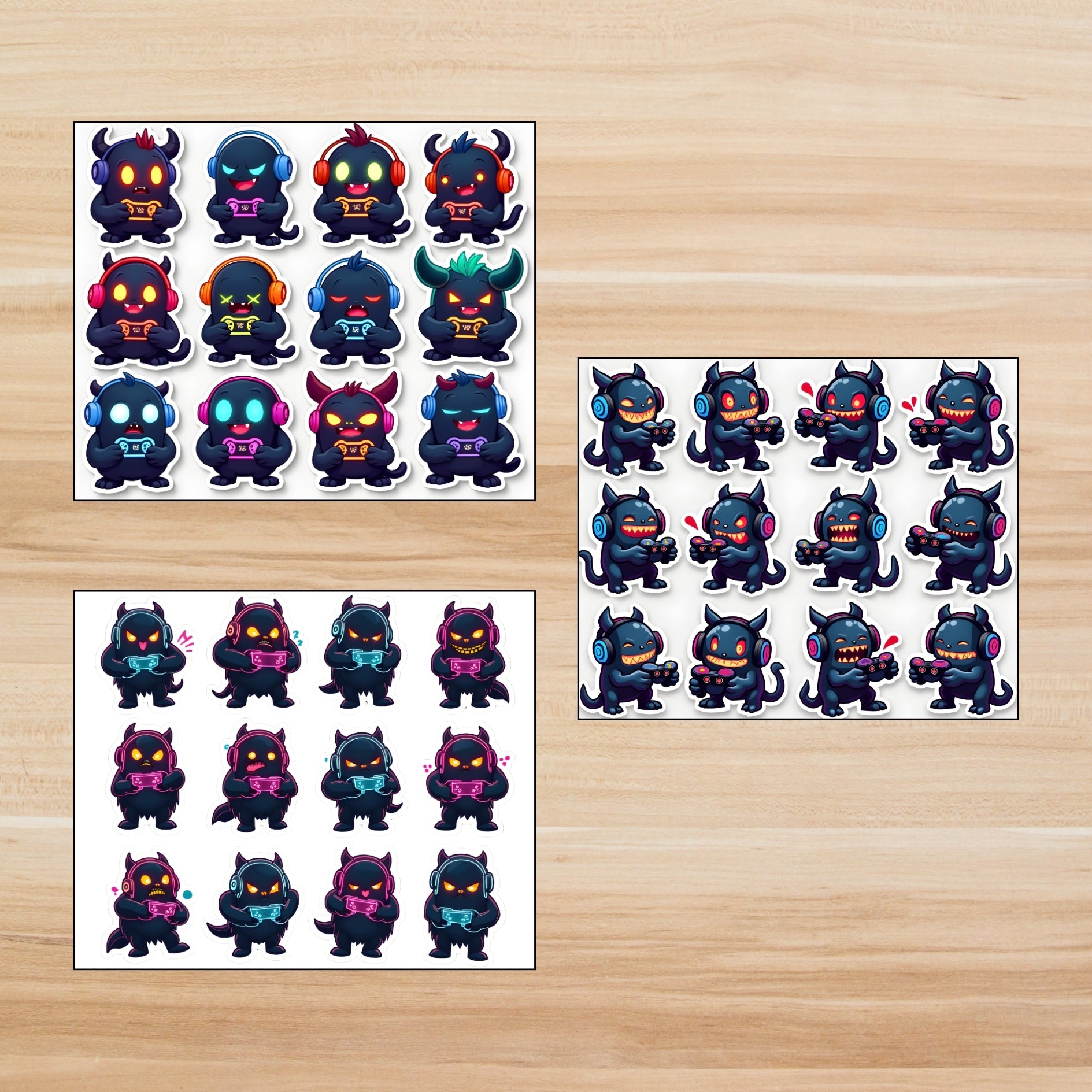 Mini Kod Vinil Sticker Seti – Su Geçirmez Oyuncu Stickerları, Sevimli Şeytan Sticker Paketi, Laptop & Telefon İçin Dayanıklı Stickerlar
