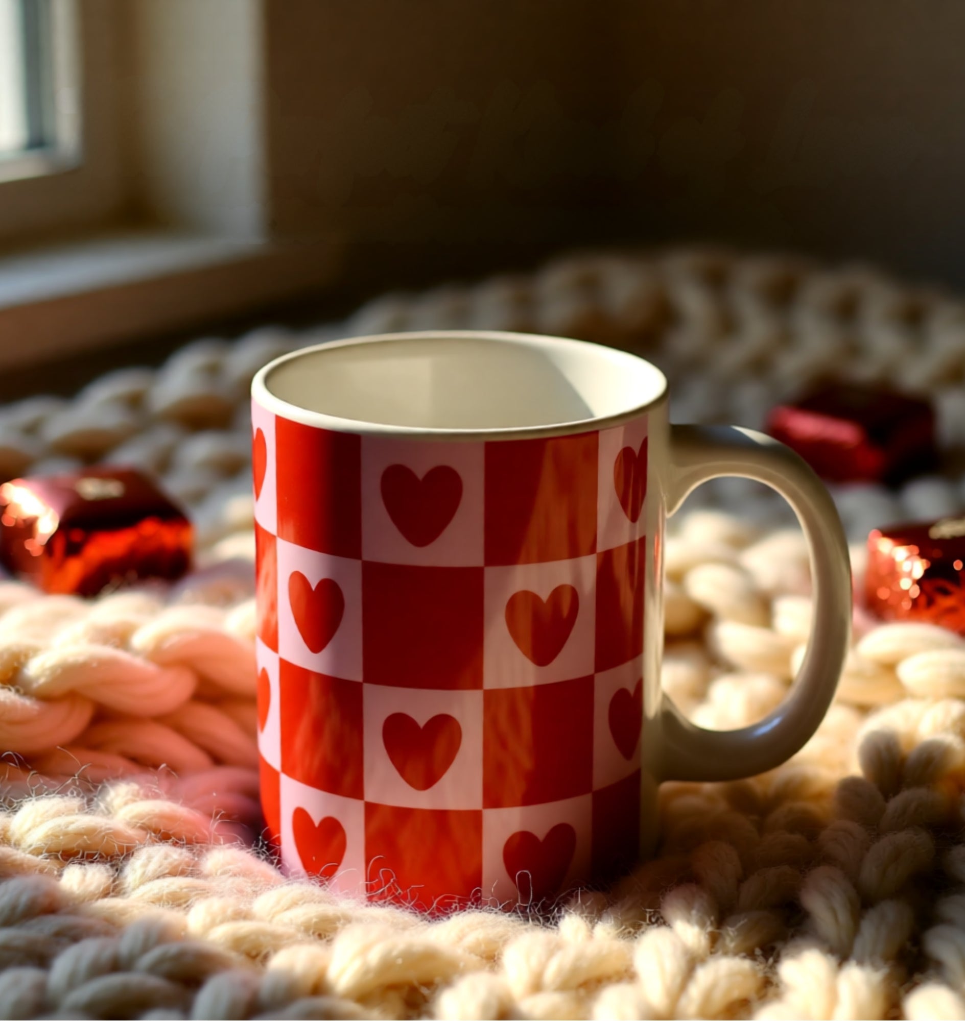 Kalpli Desen Kupa – Sevgi Dolu Tasarım