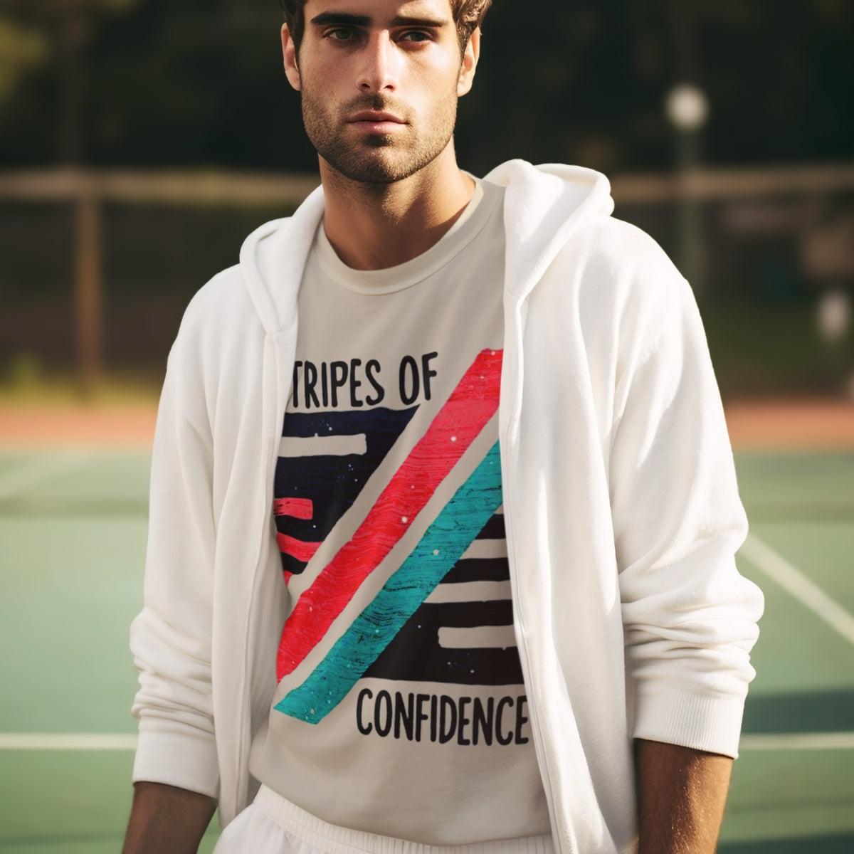 Stripes of Confidence – Cesaretin Çizgileri Erkek Basic Tişört