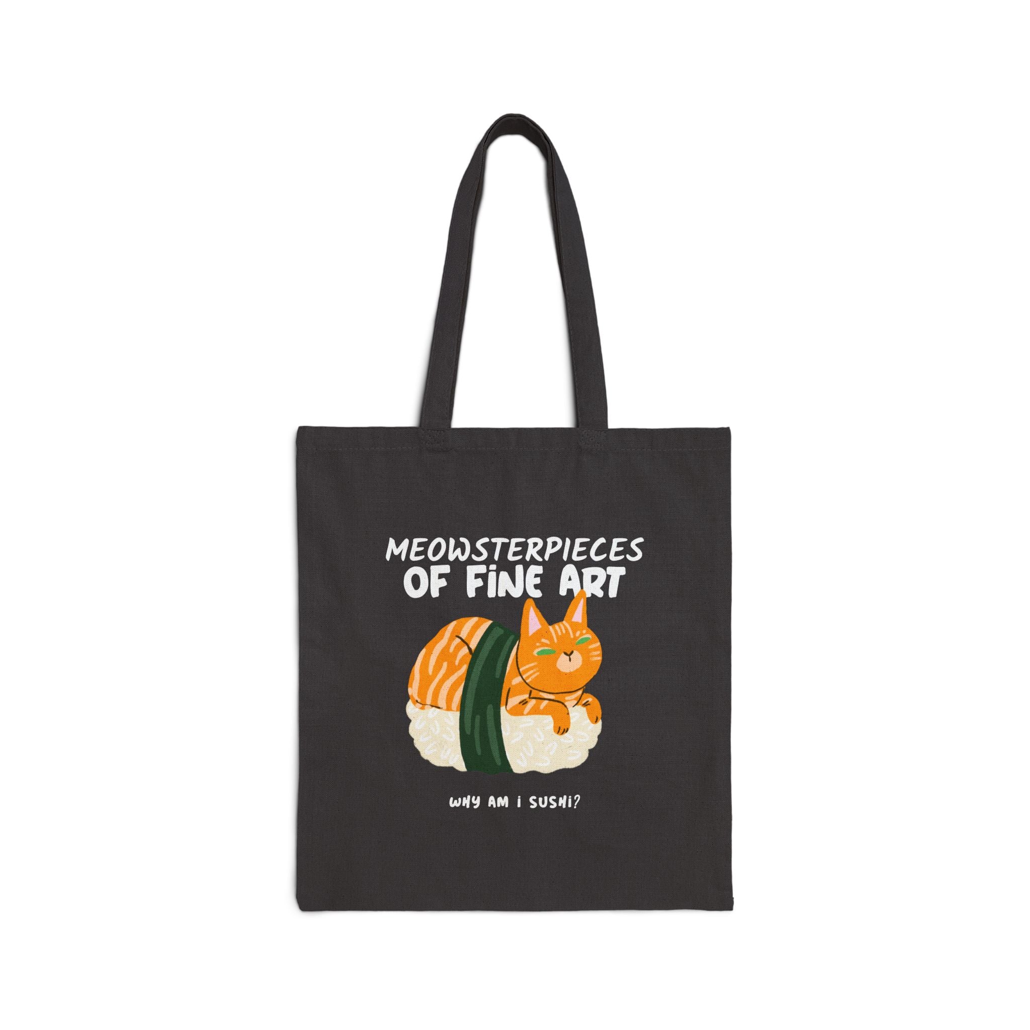 Siyah Gabardin Çanta – Sushi Cat Design