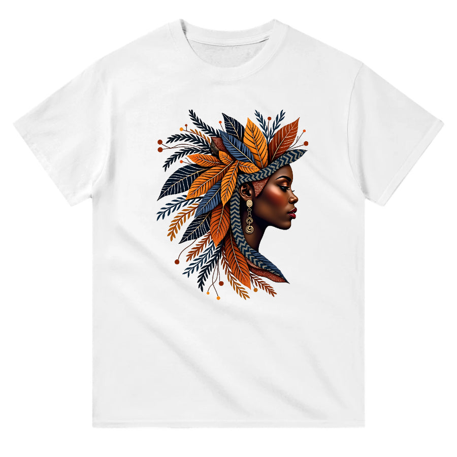 Etnik Ruh – Sanatsal Kadın Portresi Baskılı Tişört