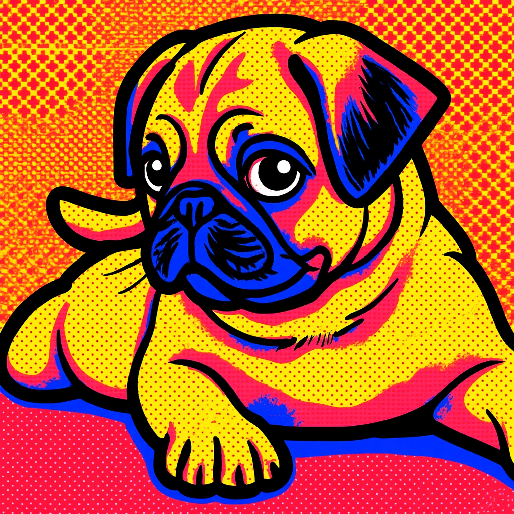 Pop Art Stili Evcil Hayvan Portresi – Enerji, Renk ve Tarz Bir Arada