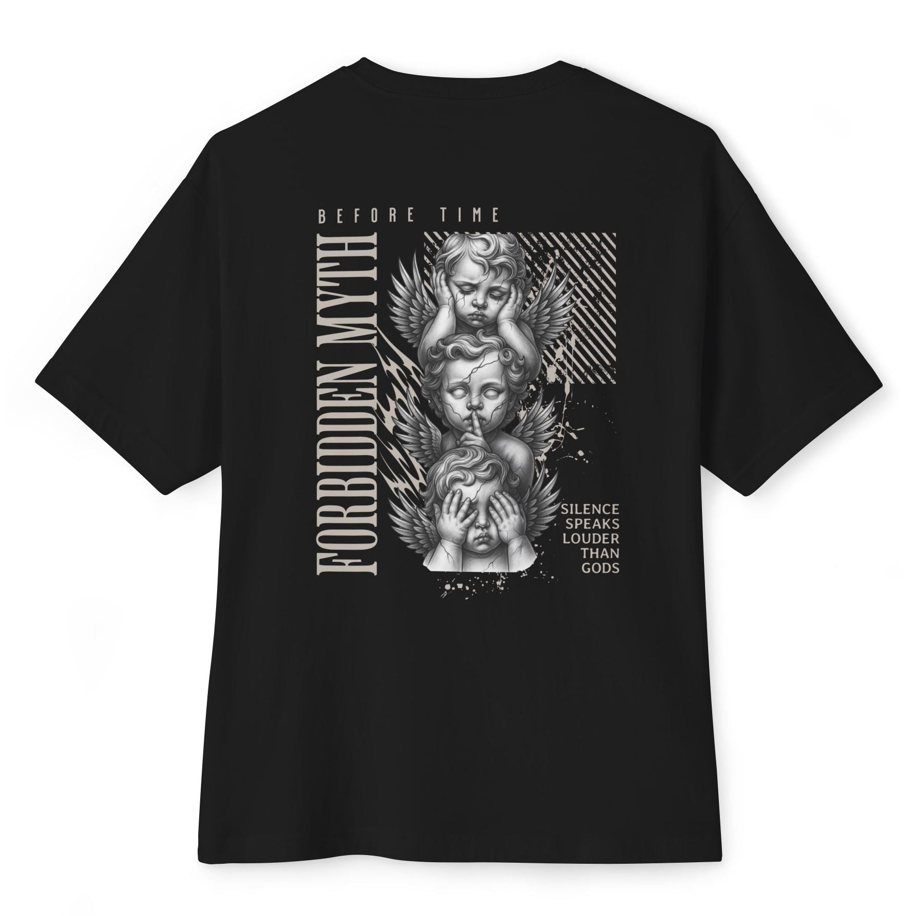 Forbidden Myth Oversize Kadın Tişört – Sırt Baskılı Dark Angel Graphic Tee