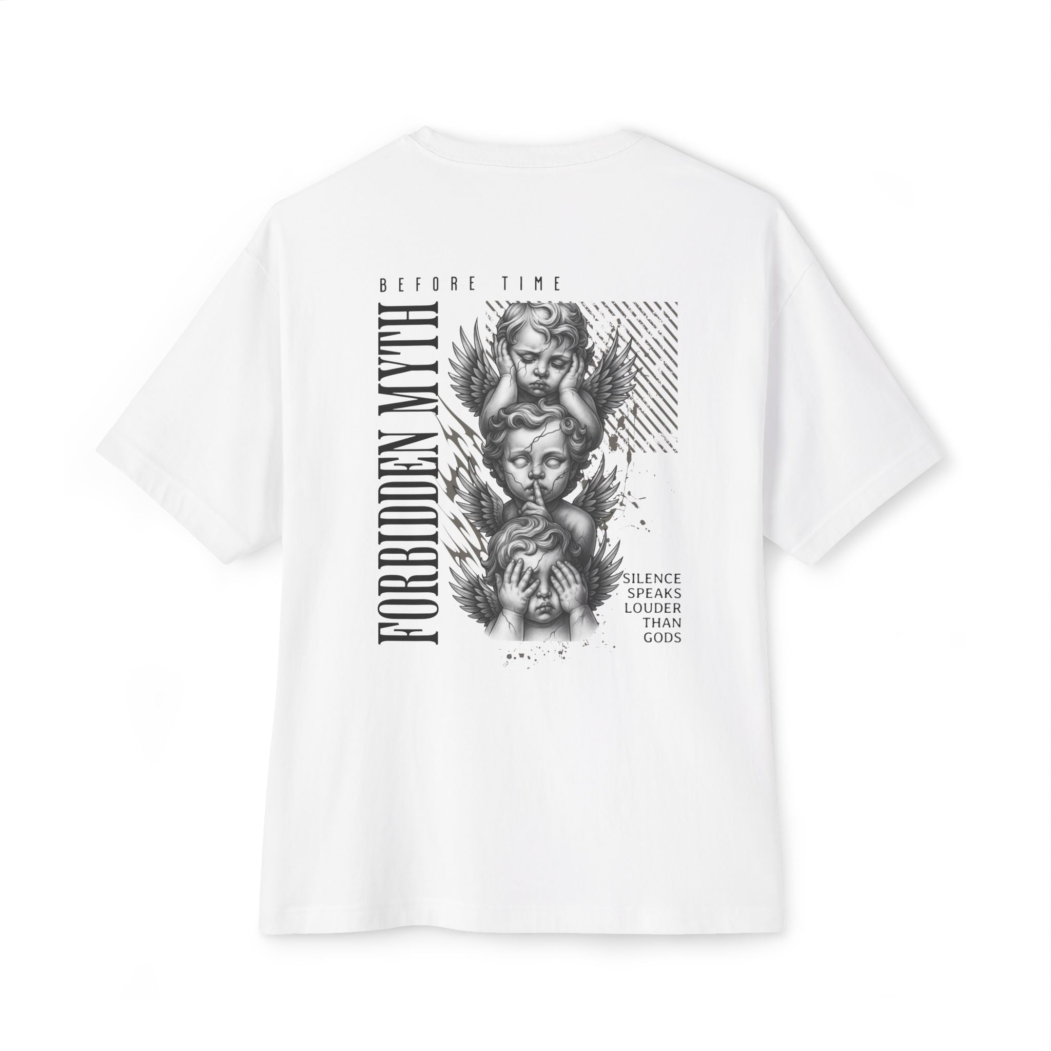 Forbidden Myth Oversize Kadın Tişört – Sırt Baskılı Dark Angel Graphic Tee
