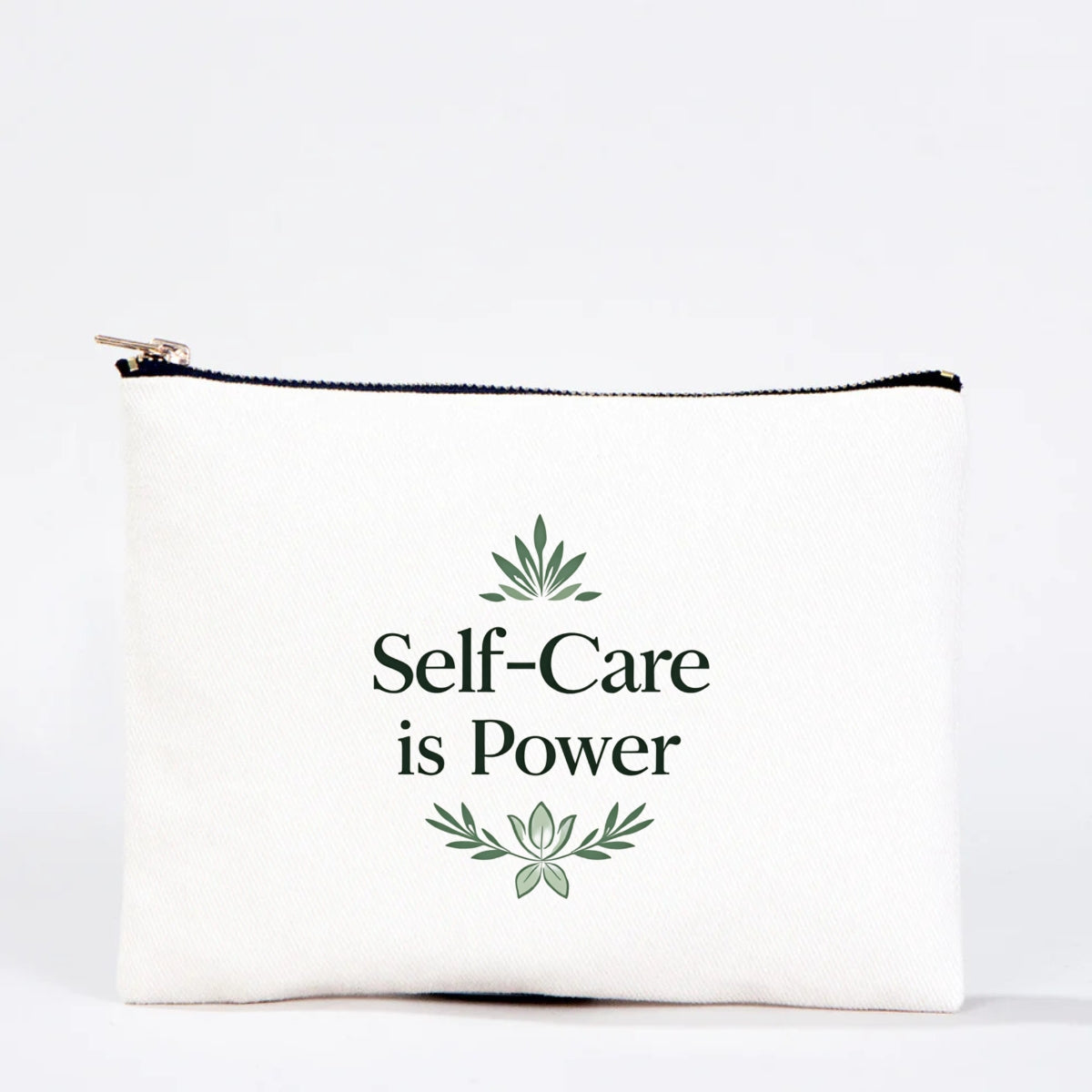 Self-Care is Power Kozmetik Çantası – Doğal & Minimal Wellness Tasarımı