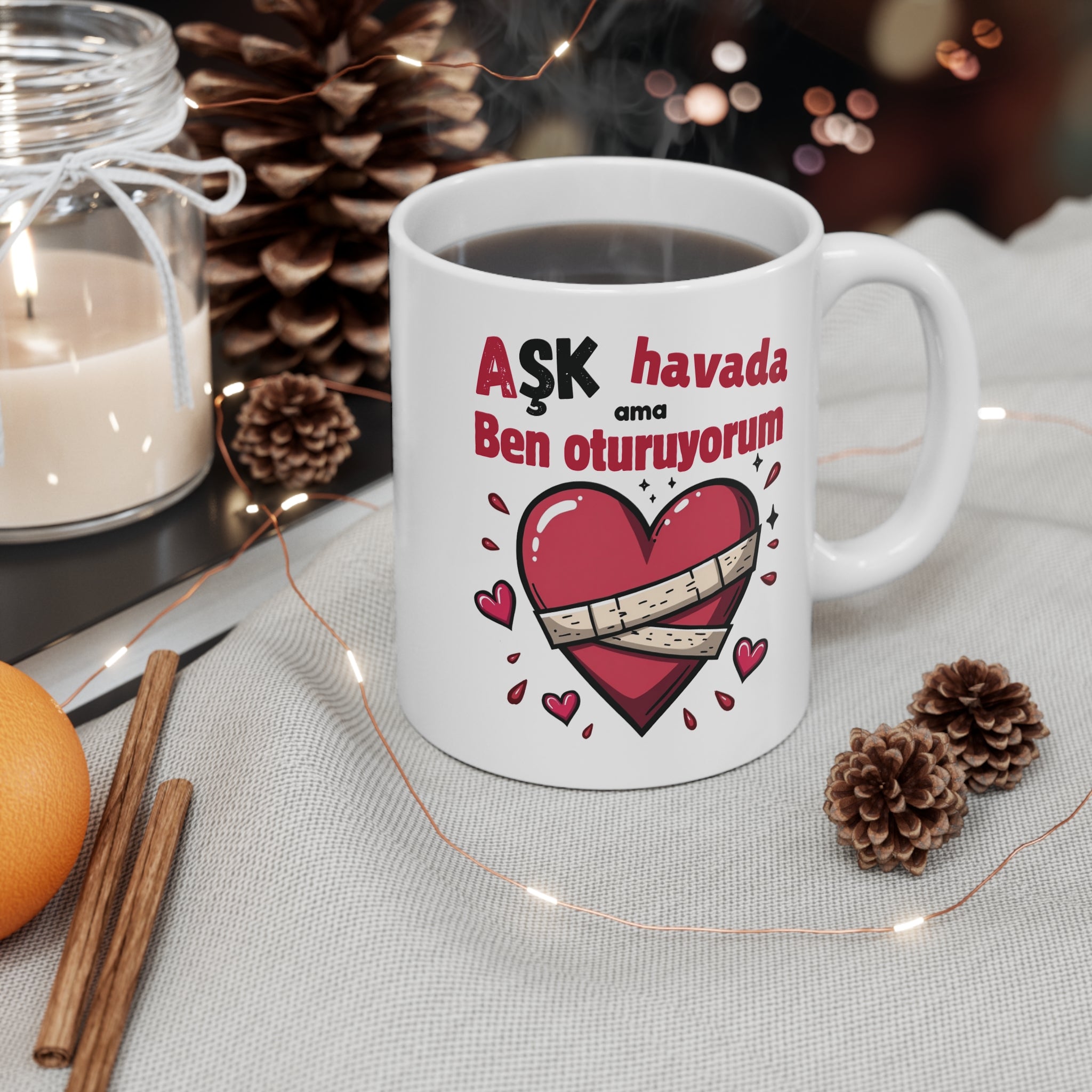 “Aşk Havada Ama Ben Oturuyorum” Anti-Valentine Kupa