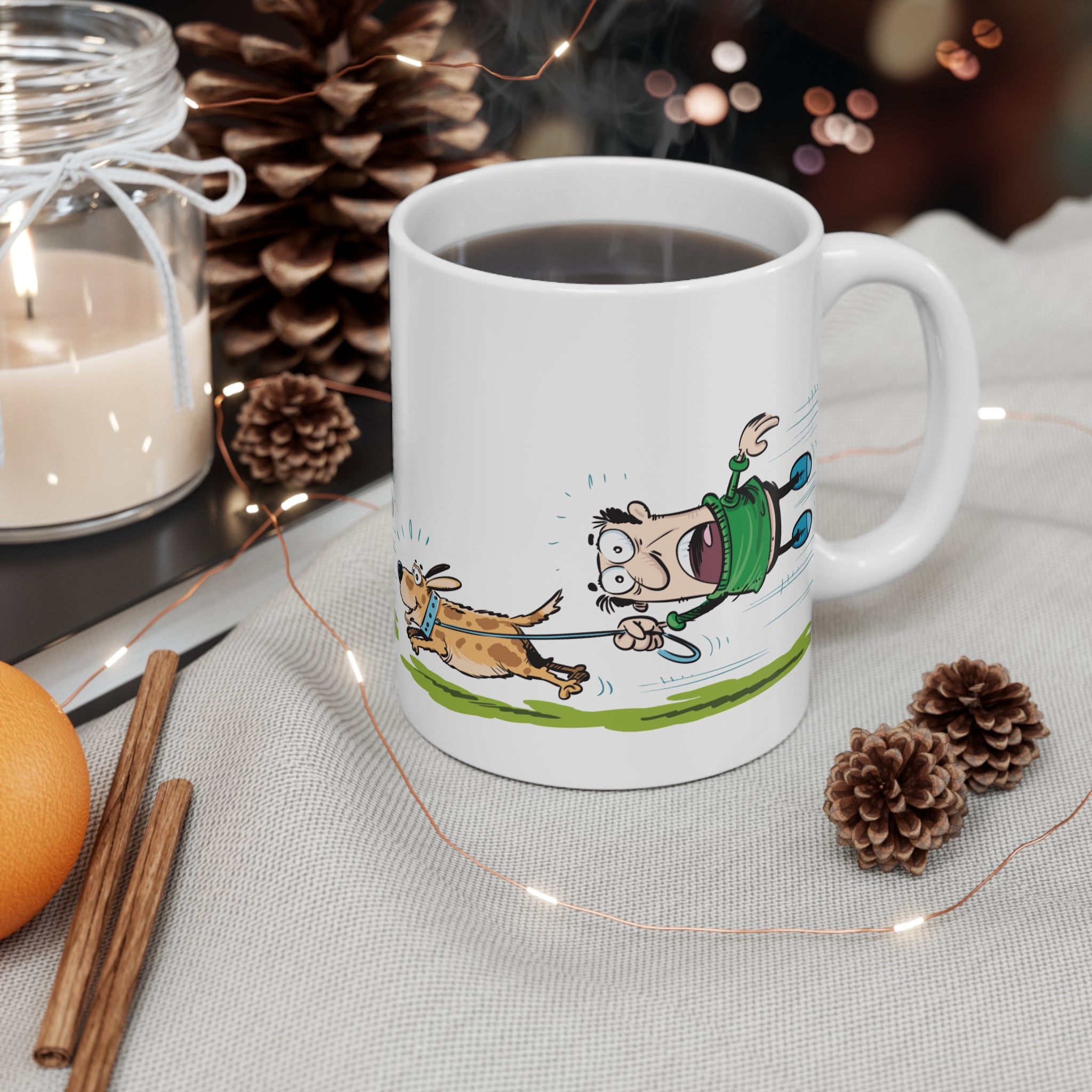 Köpeğin Peşinde Sürüklenen Adam – Eğlenceli Kupa