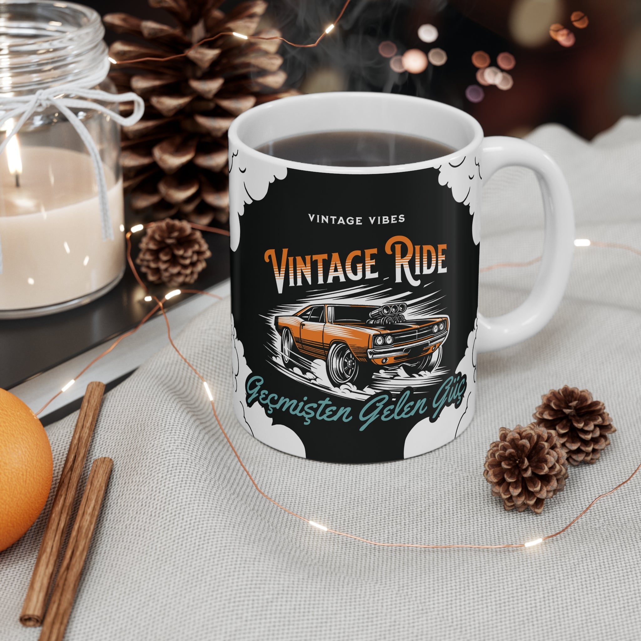 Vintage Ride Kupa – Geçmişten Gelen Güç | Araba Tutkunlarına Özel Tasarım Kupa