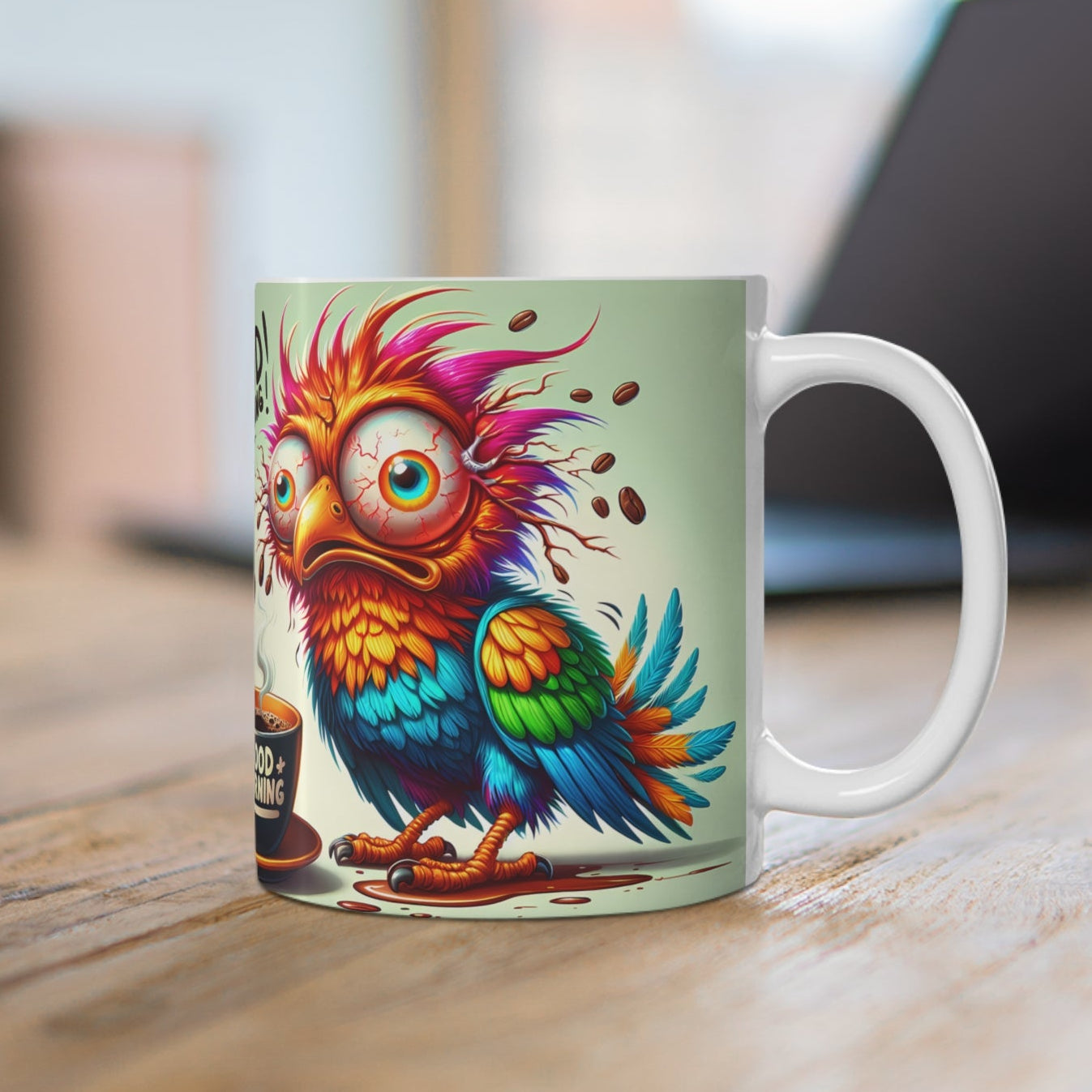 Good Morning Renkli Baykuş (Kuş) Temalı Kupa