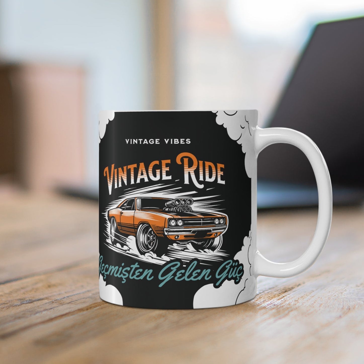 Vintage Ride Kupa – Geçmişten Gelen Güç | Araba Tutkunlarına Özel Tasarım Kupa