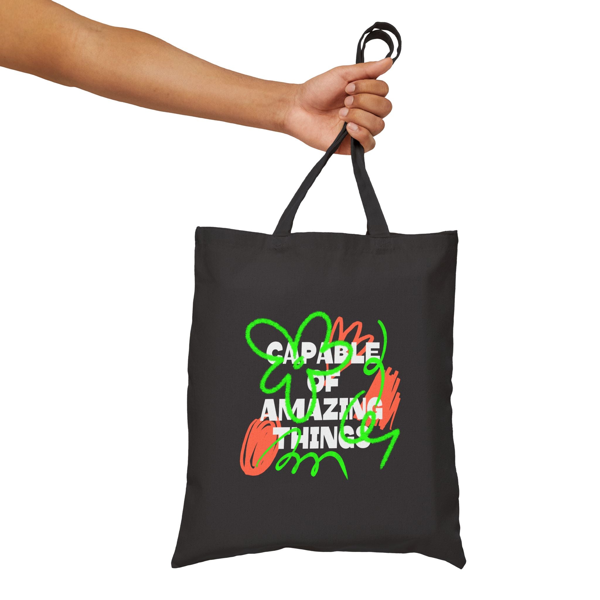 Capable of Amazing Things – Gabardin Fermuarlı Tote Çanta