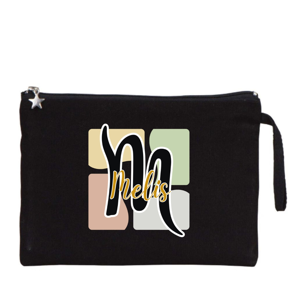 Kişiselleştirilebilir Siyah Clutch Çanta – Pastel Koleksiyonu