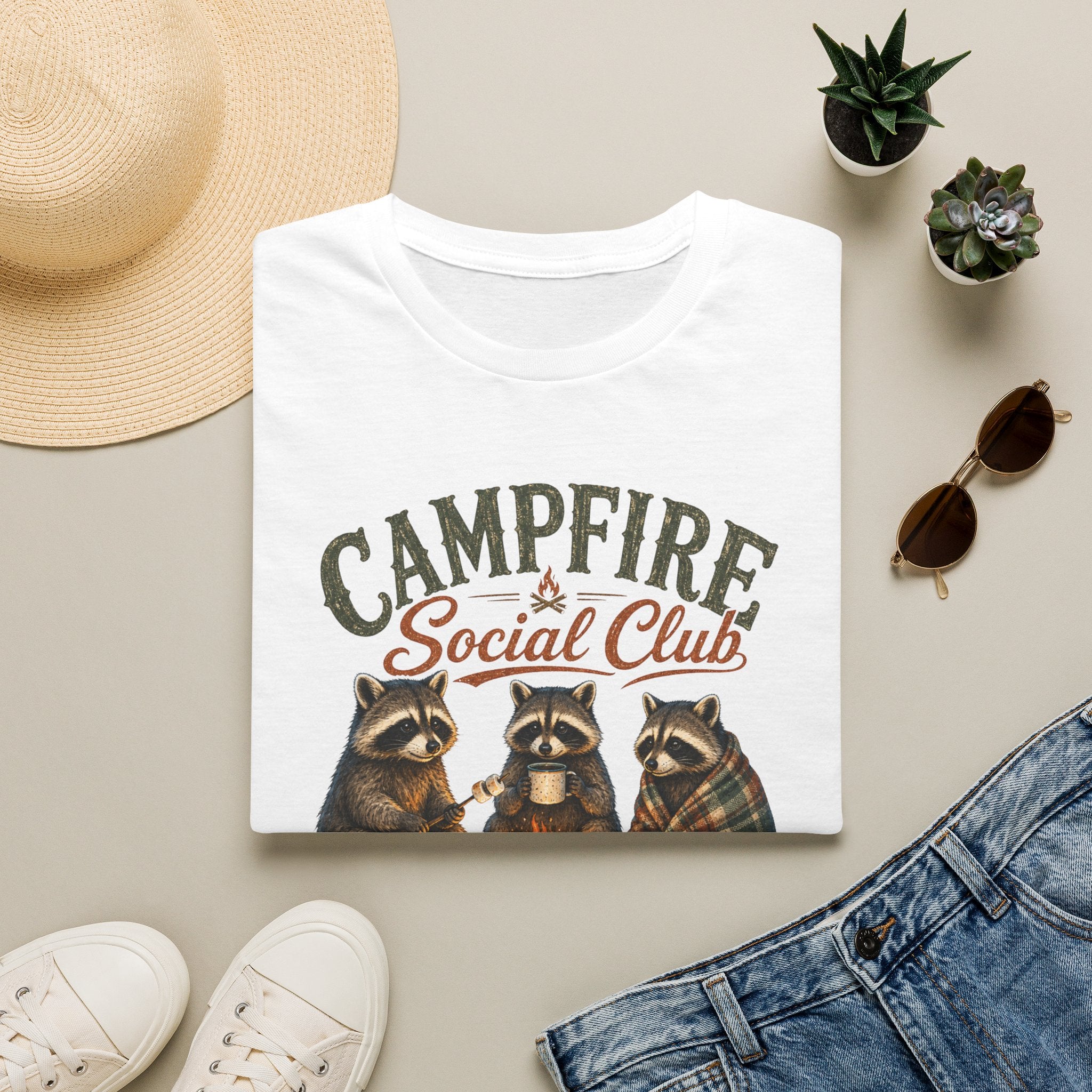Campfire Social Club Baskılı Straight Fit Unisex Tişört
