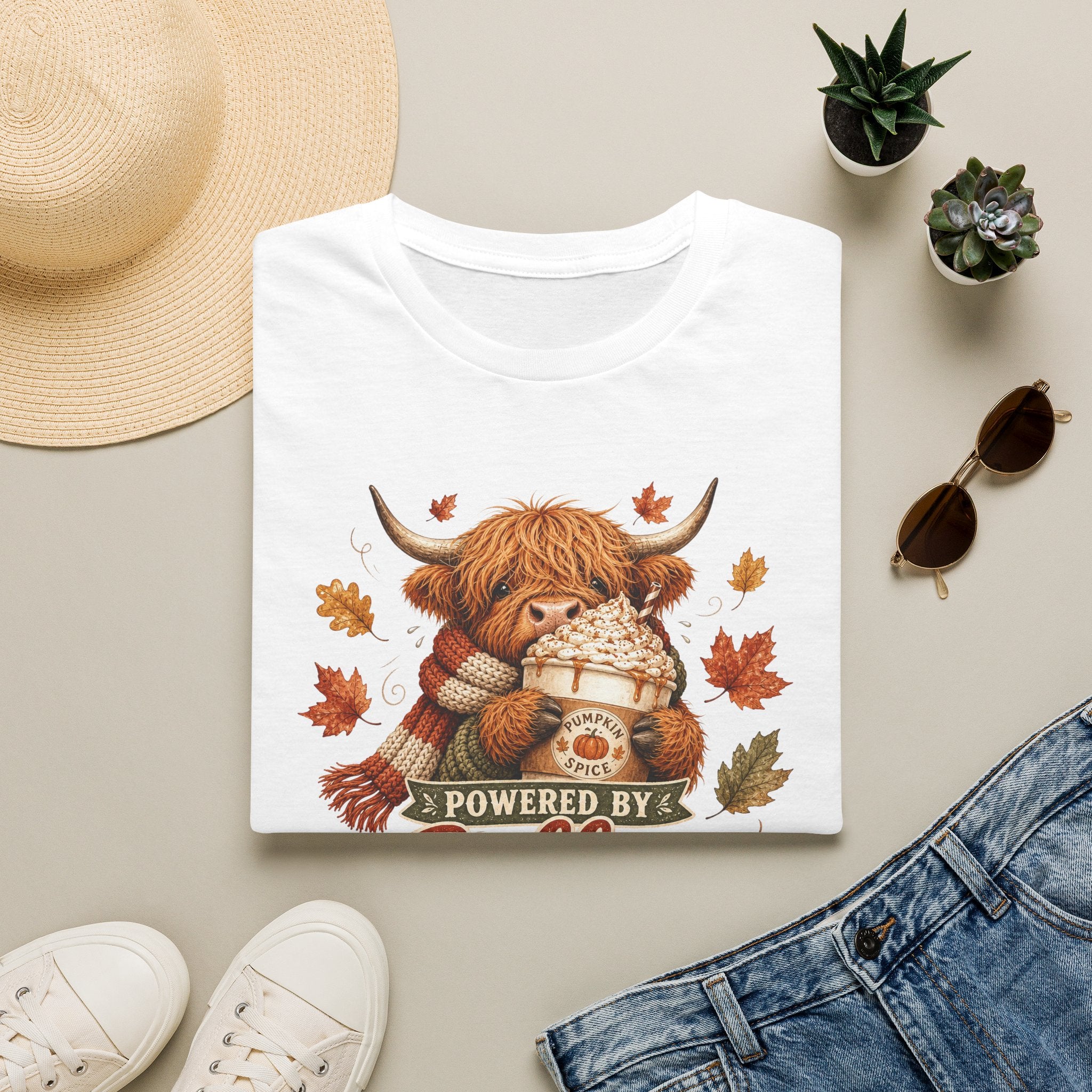 Powered by Coffee & Bad Decisions Kadın Straight Fit Tişört