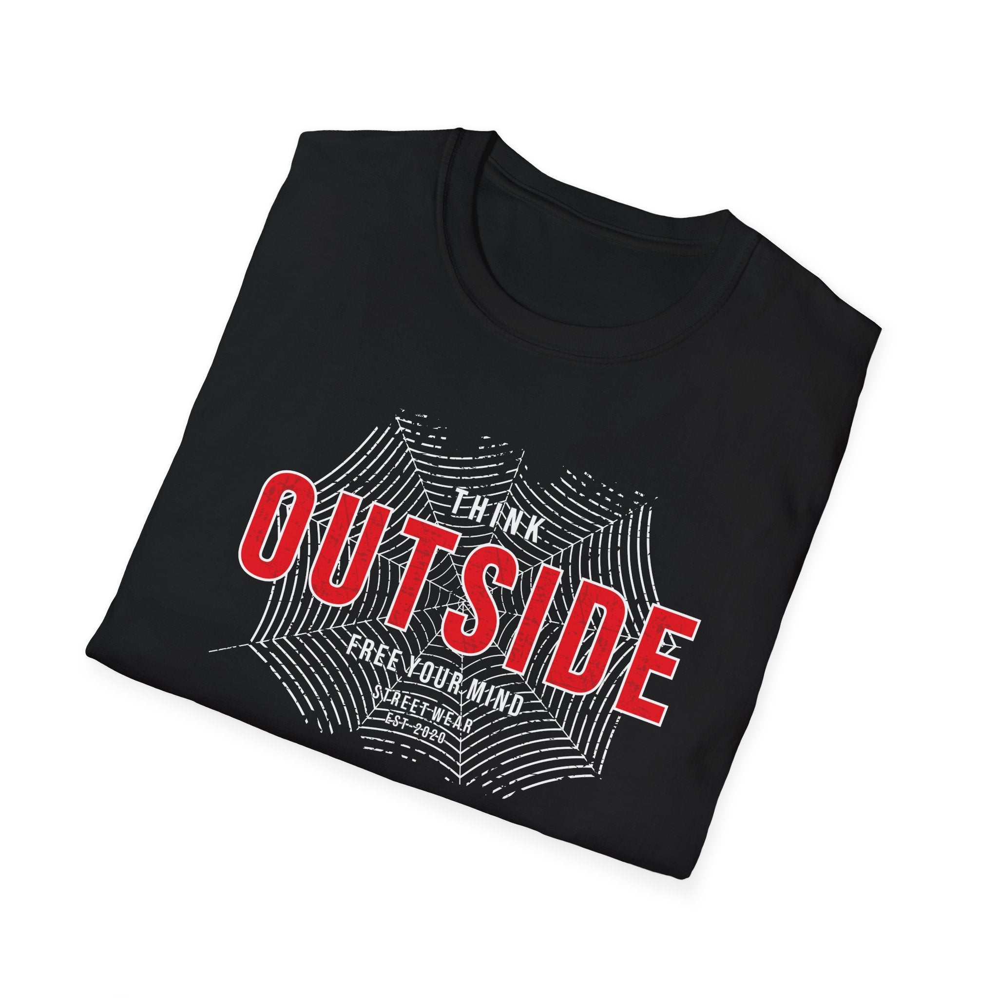 Think Outside Baskılı Regular Fit Tişört – Modern Streetwear Erkek/Kadın T-Shirt