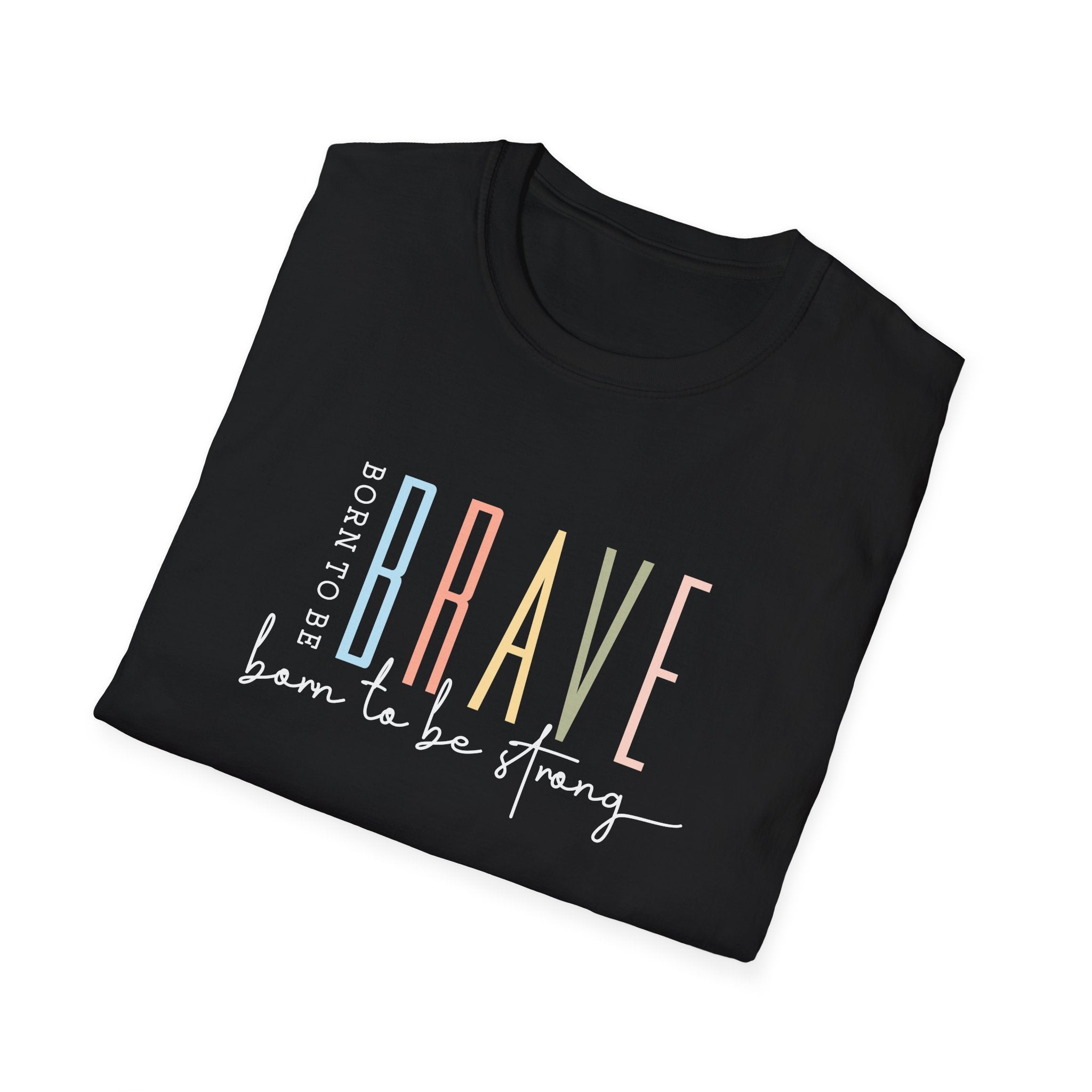 Born to Be Brave Baskılı Regular Fit Kadın Tişört