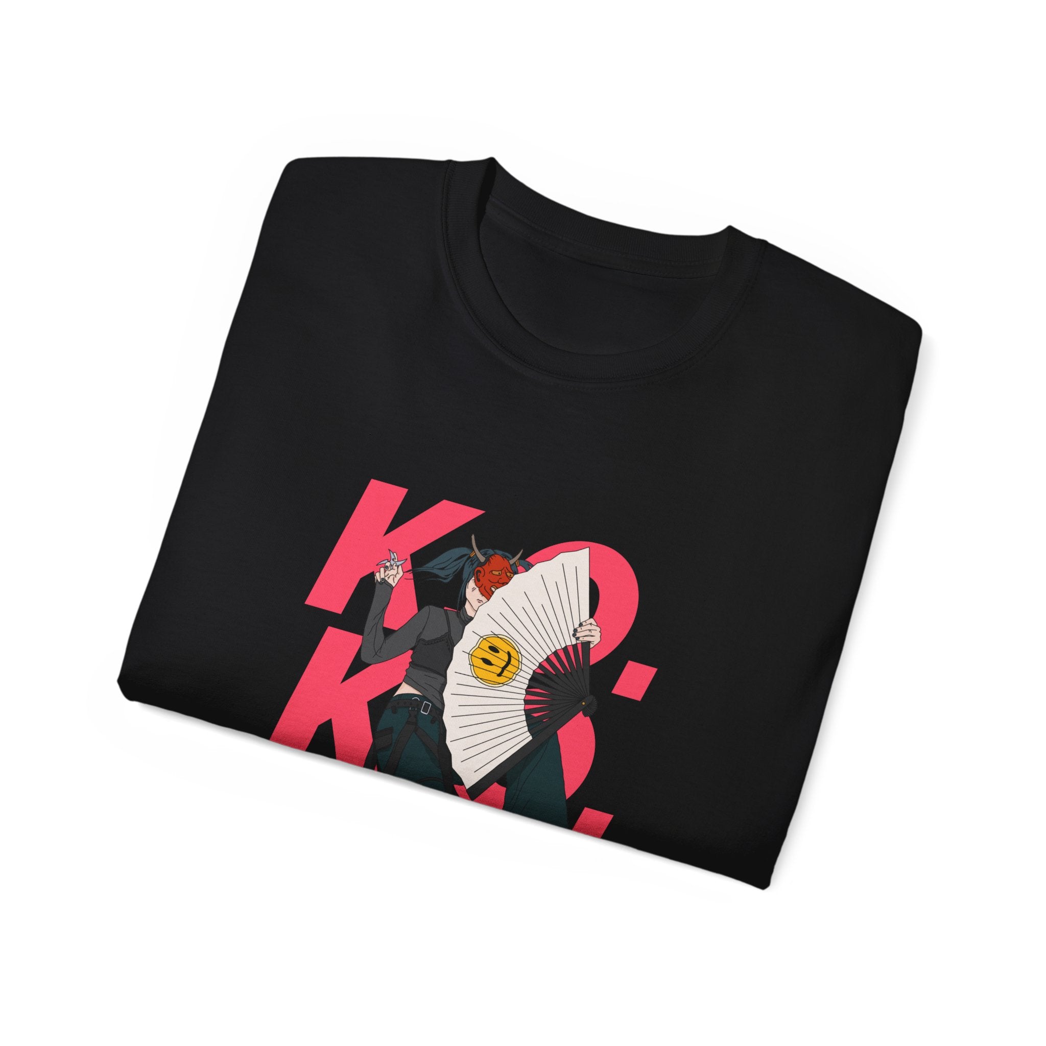 KO Graphic Regular Fit Kadın Tişört – Japon Stil Streetwear Anime T-Shirt