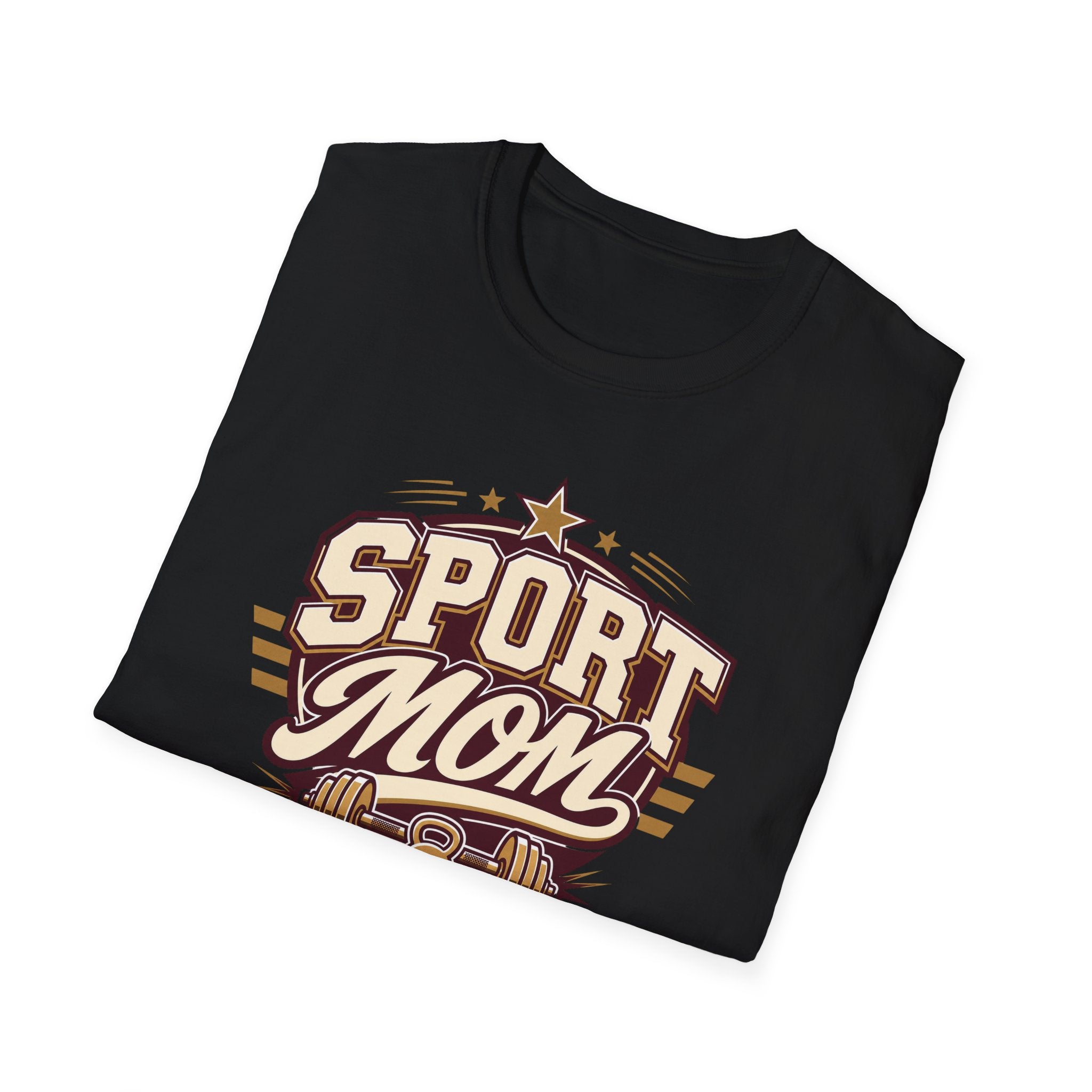 Sport Mom Baskılı Kadın Straight Fit Tişört – Spor & Fitness Temalı