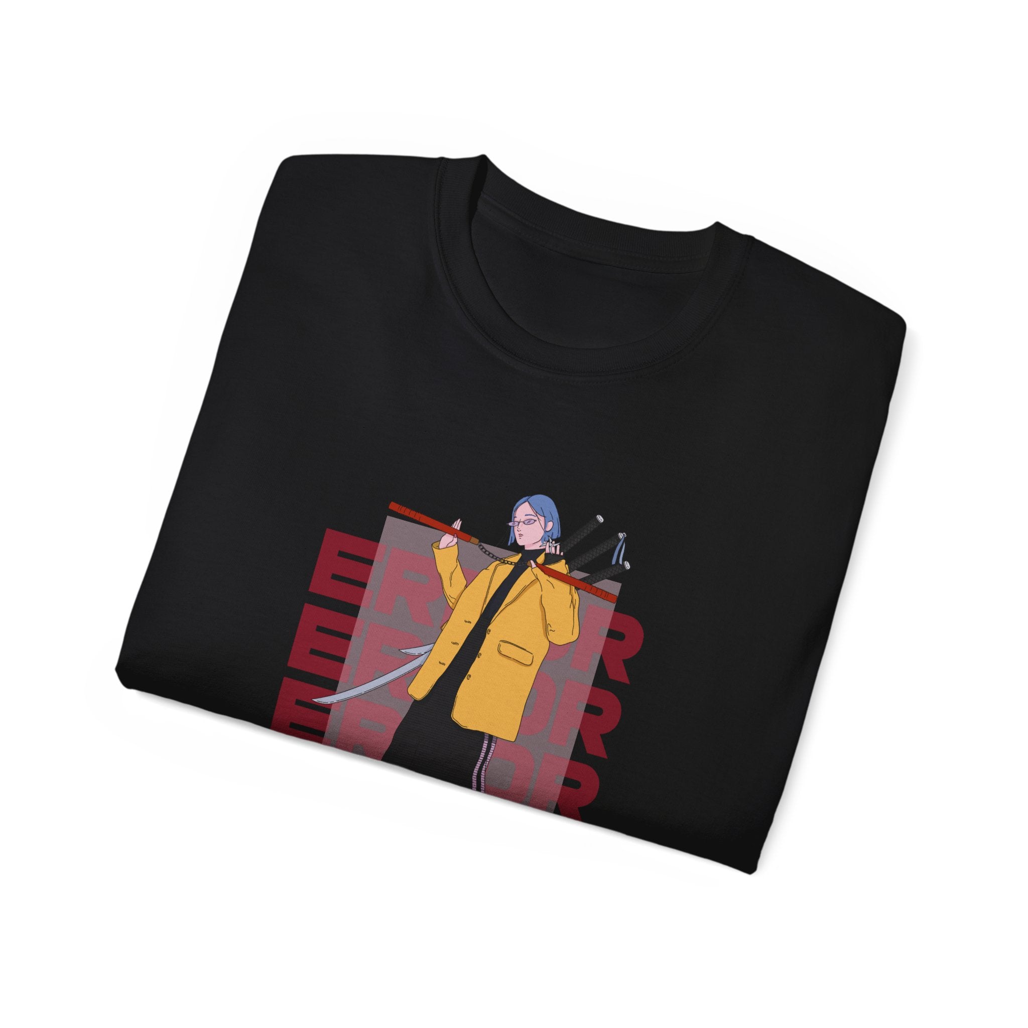 ERROR Graphic Kadın Tişört – Anime Streetwear Regular Fit T-Shirt
