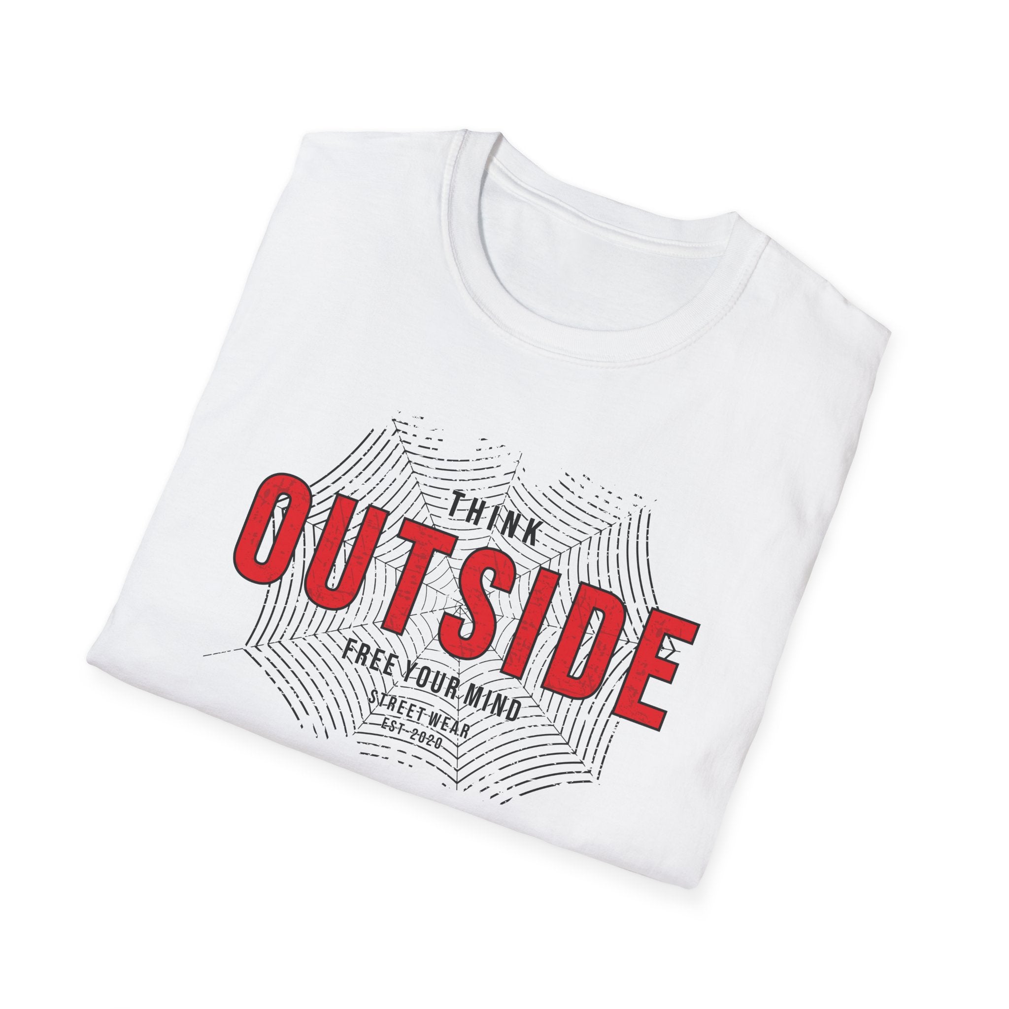 Think Outside Baskılı Regular Fit Tişört – Modern Streetwear Erkek/Kadın T-Shirt