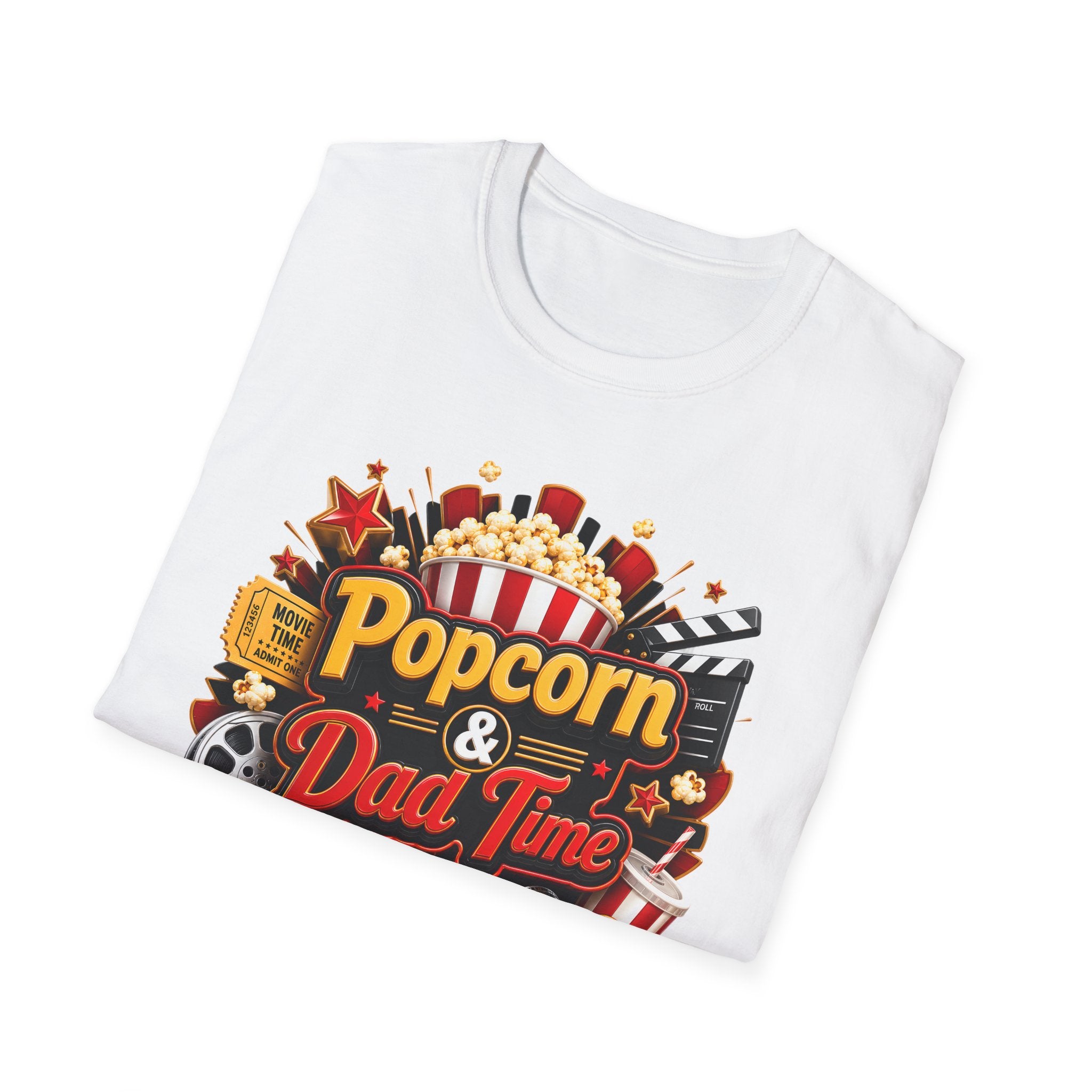 Popcorn & Dad Time Erkek Regular Fit Tişört