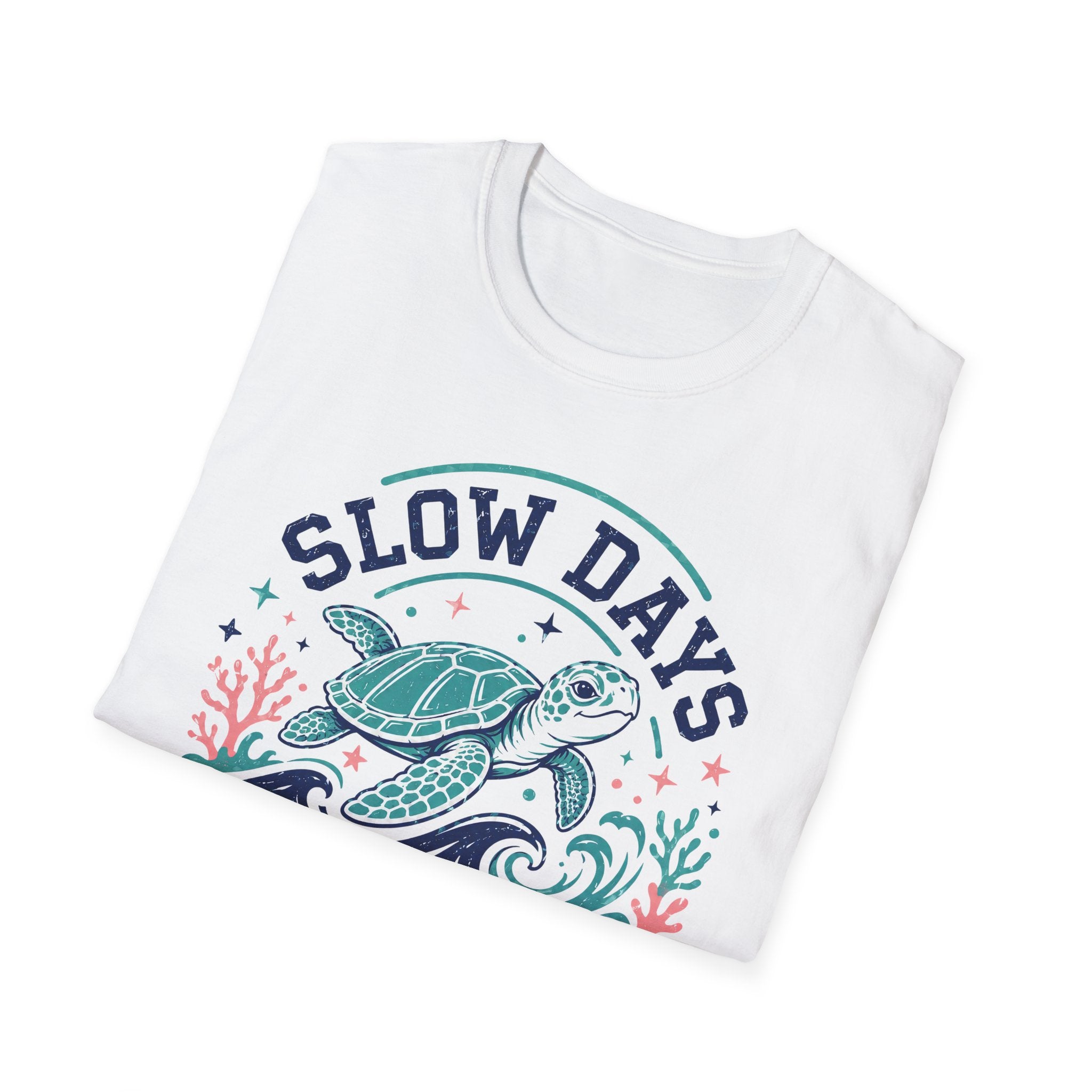 Slow Days By The Sea Kadın Straight Fit Tişört