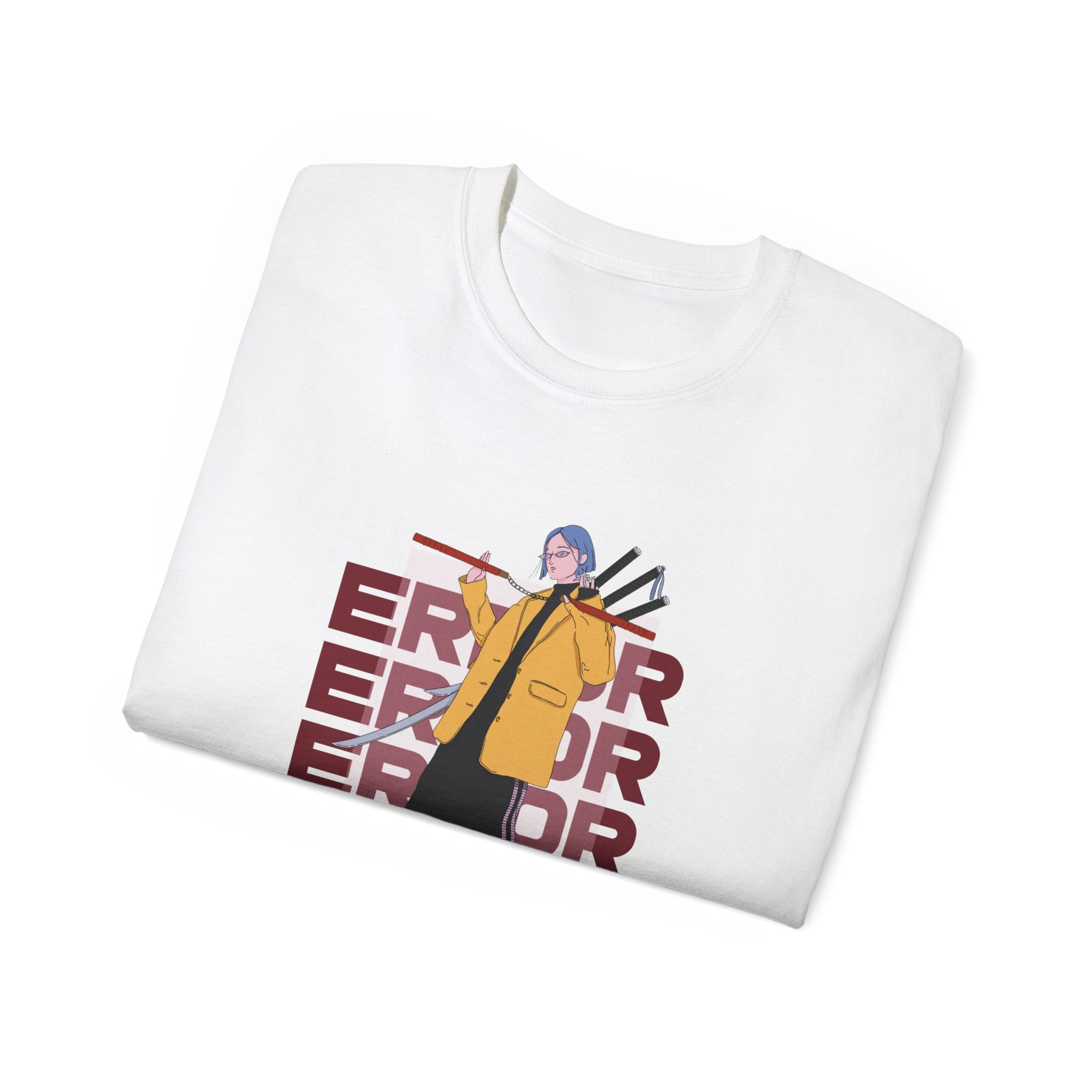 ERROR Graphic Kadın Tişört – Anime Streetwear Regular Fit T-Shirt
