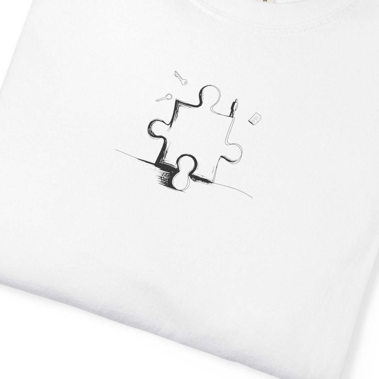 Lost Pieces – Sketch Puzzle Unisex Tişört