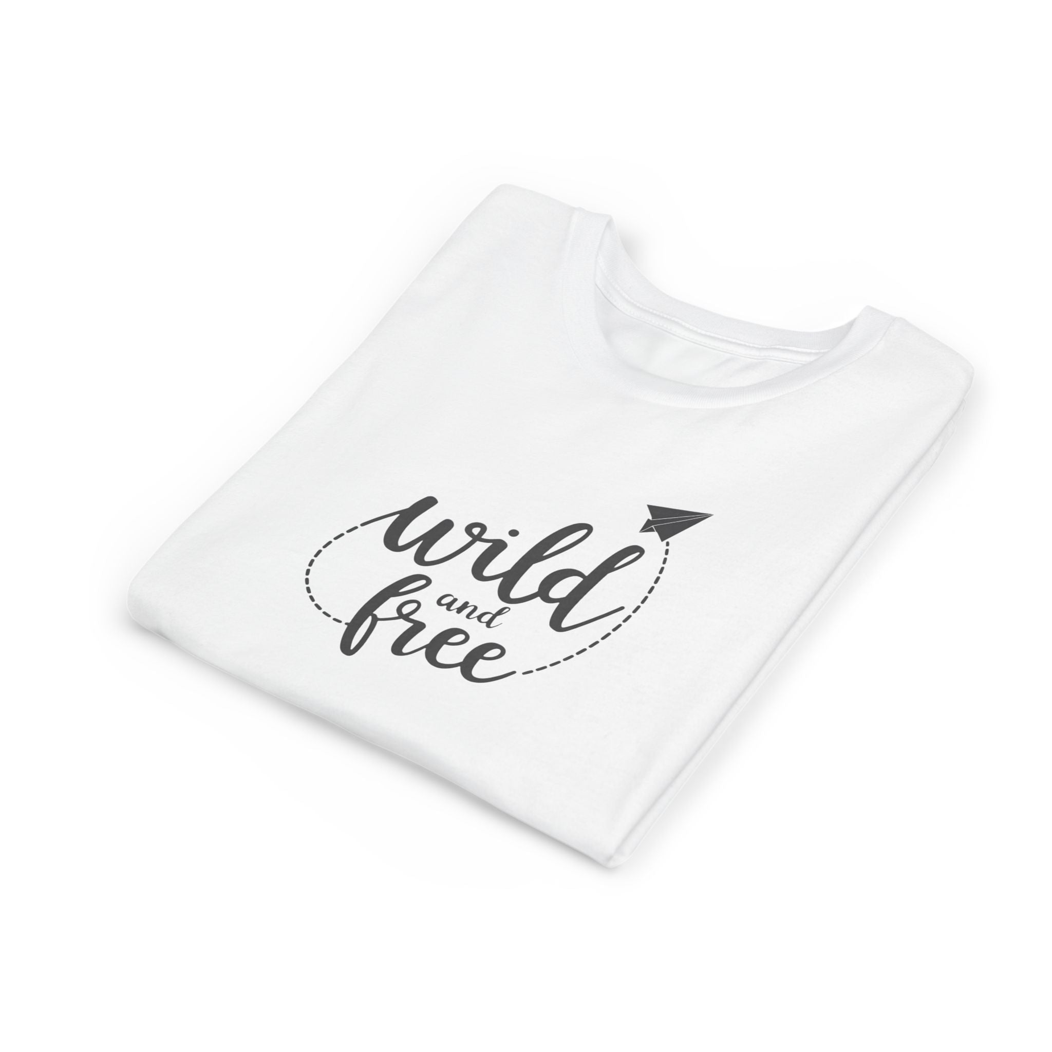 Wild and Free Çocuk Tişört – Minimal Uçak Tasarımlı Kids T-Shirt