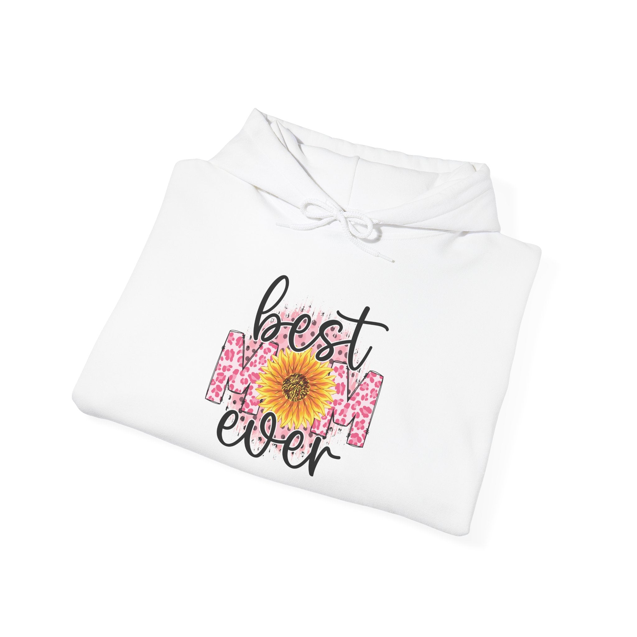 Best Mom Ever – Ayçiçekli Kapüşonlu Anne Sweatshirt