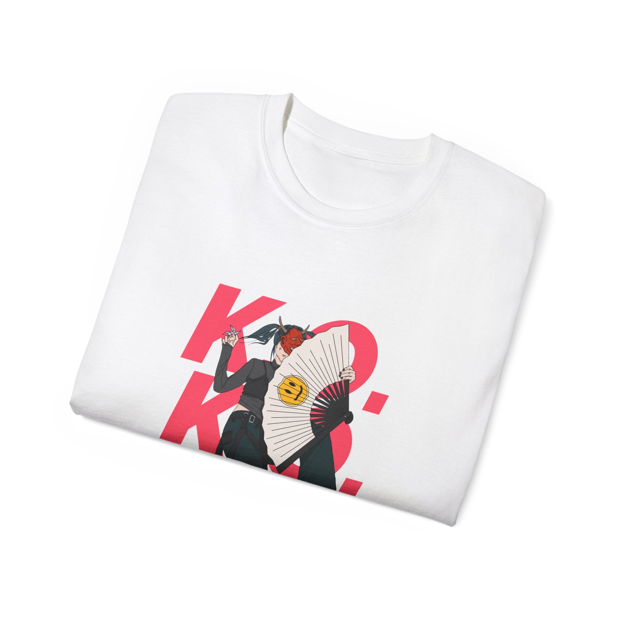 KO Graphic Regular Fit Kadın Tişört – Japon Stil Streetwear Anime T-Shirt
