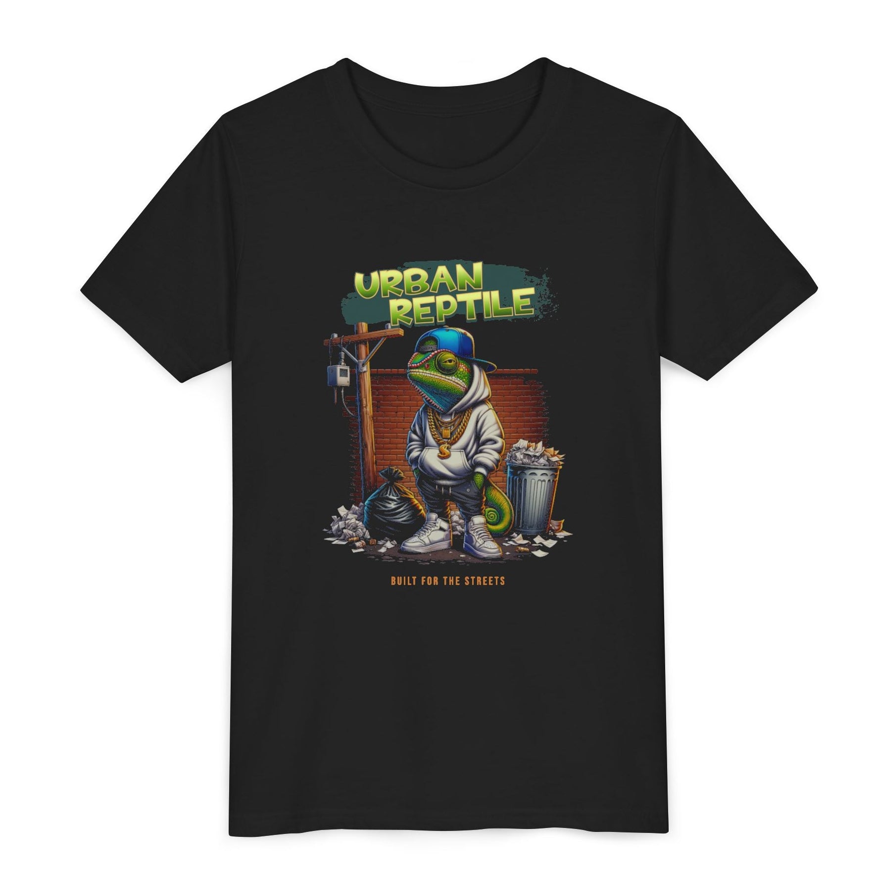 Urban Reptile Çocuk Tişört – Streetwear Grafik Baskılı Çocuk T-Shirt