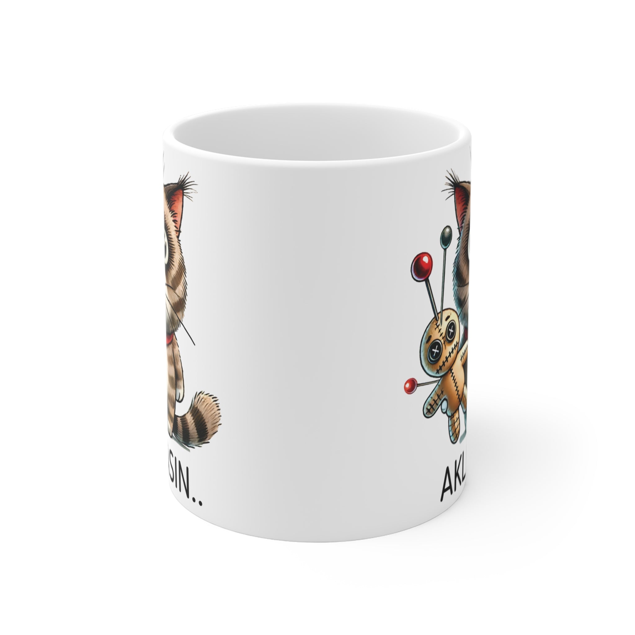 Aklımdasın Kedi Tasarımlı Porselen Kupa