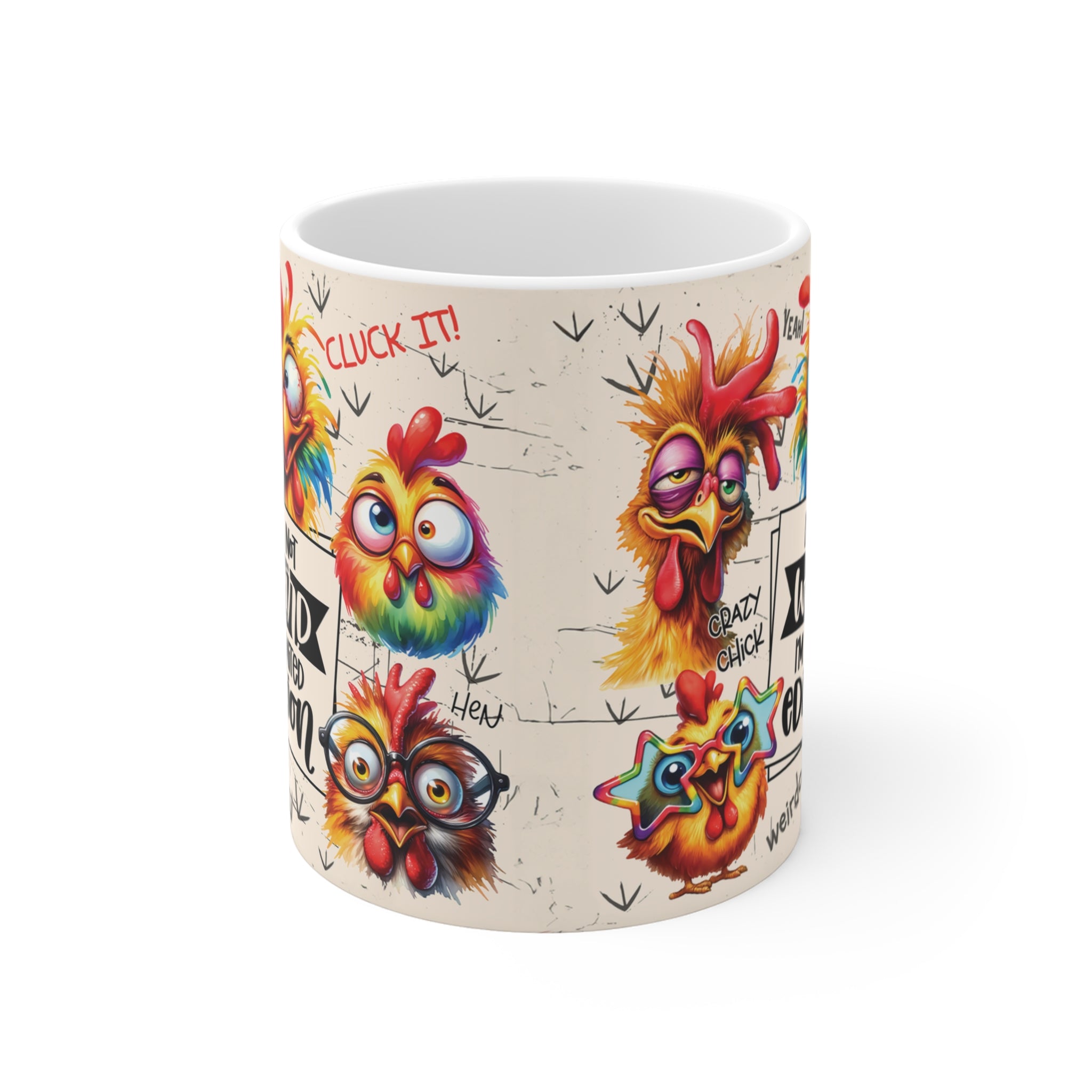 “I’m Not Weird, I’m Limited Edition” Porselen Kupa - Eğlenceli Tavuk Tasarımlı Kahve Kupası