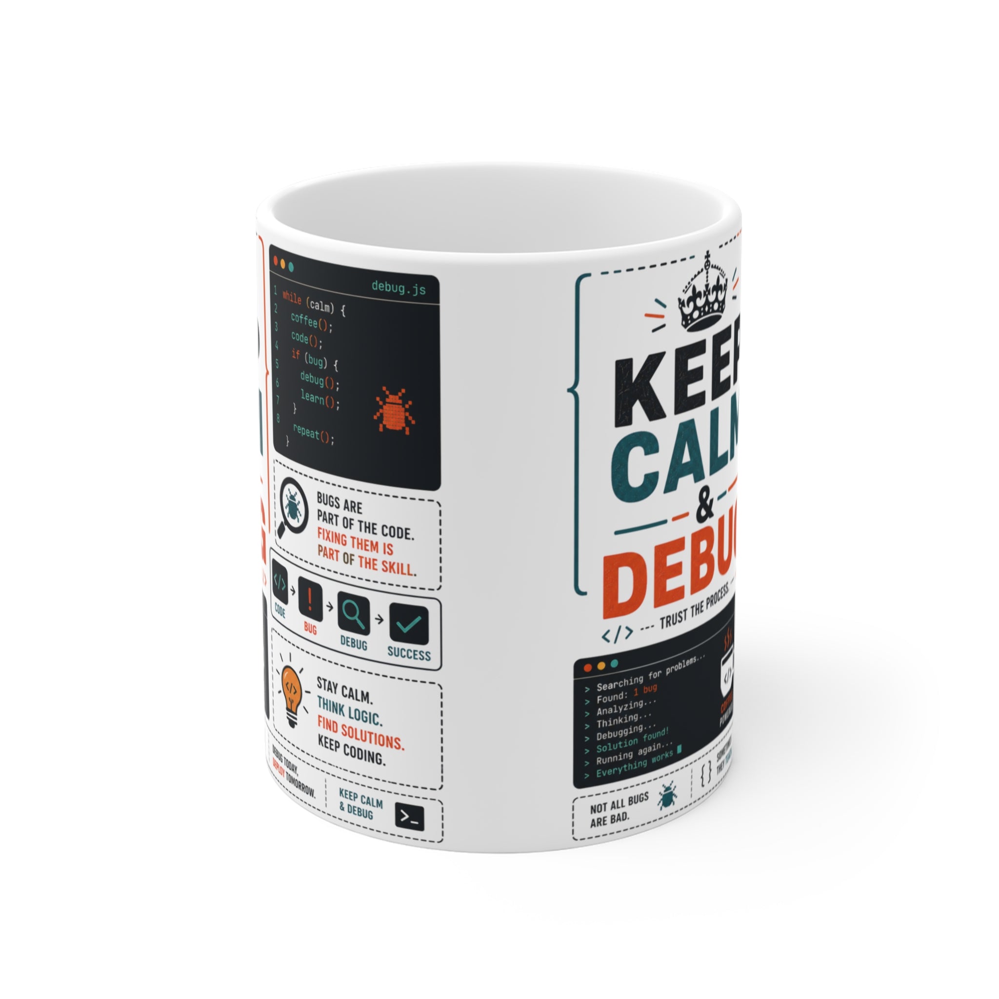 Porselen Kupa – "Keep Calm & Debug"
