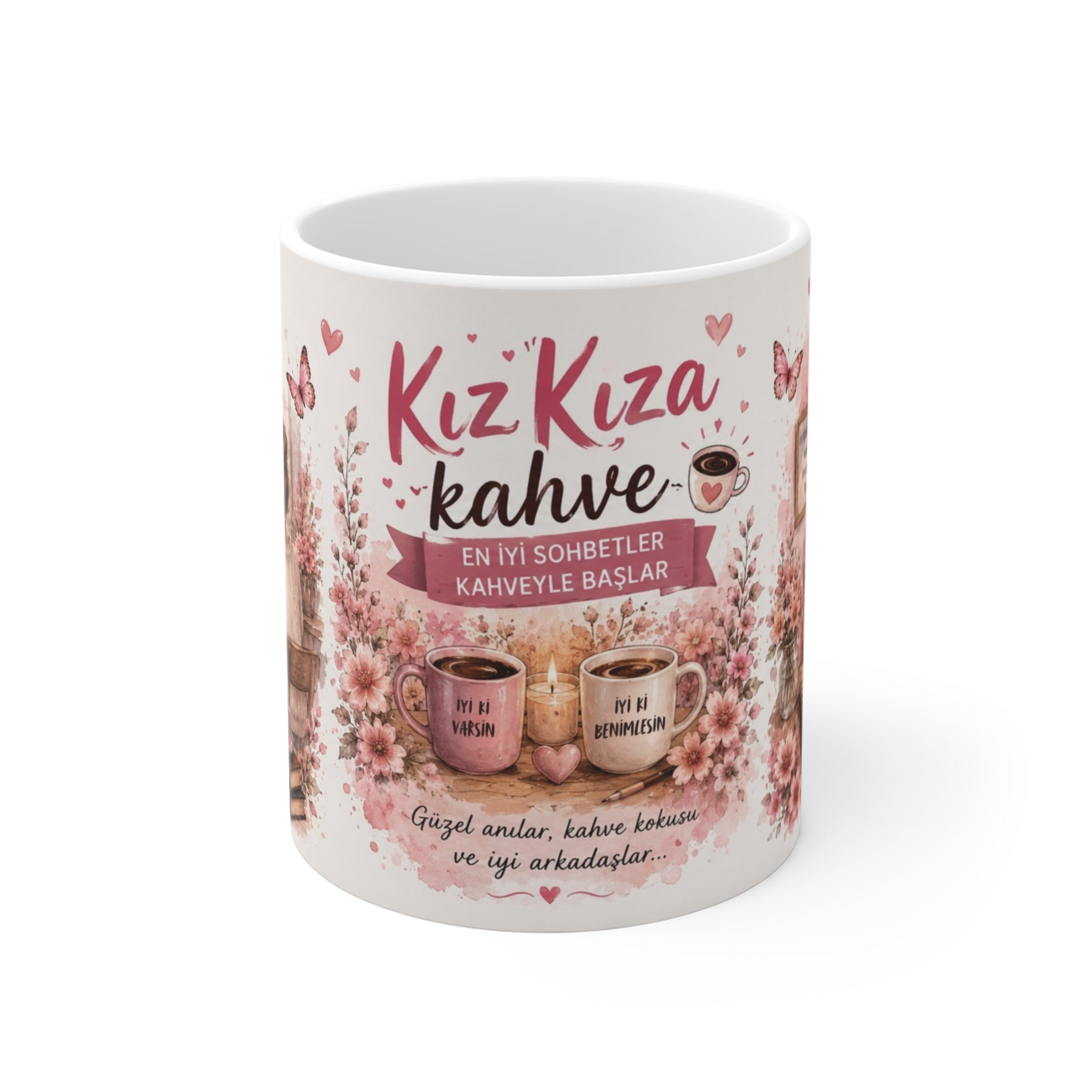 Kız Kıza Kahve Serisi – Porselen Kupa 11 Oz