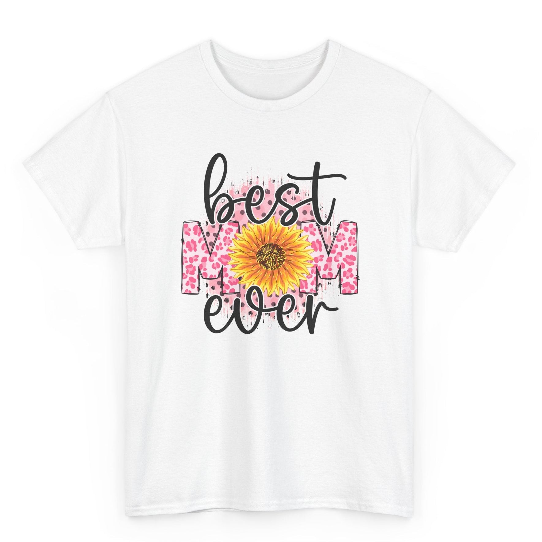 Best Mom Ever – Çiçek Detaylı Anne Tişörtü