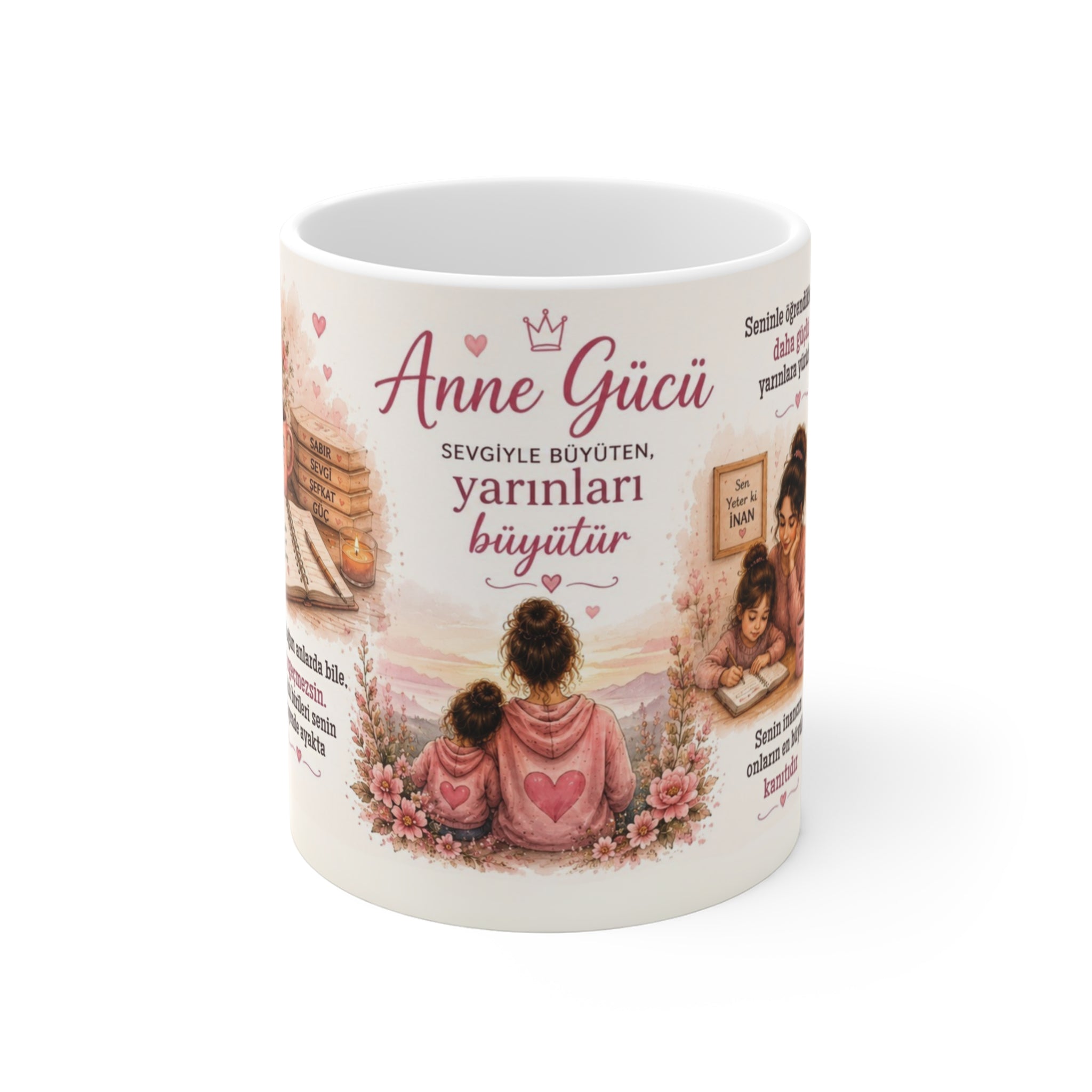 Anne Gücü Serisi 2 Porselen Kupa – 11 Oz (330 ml)