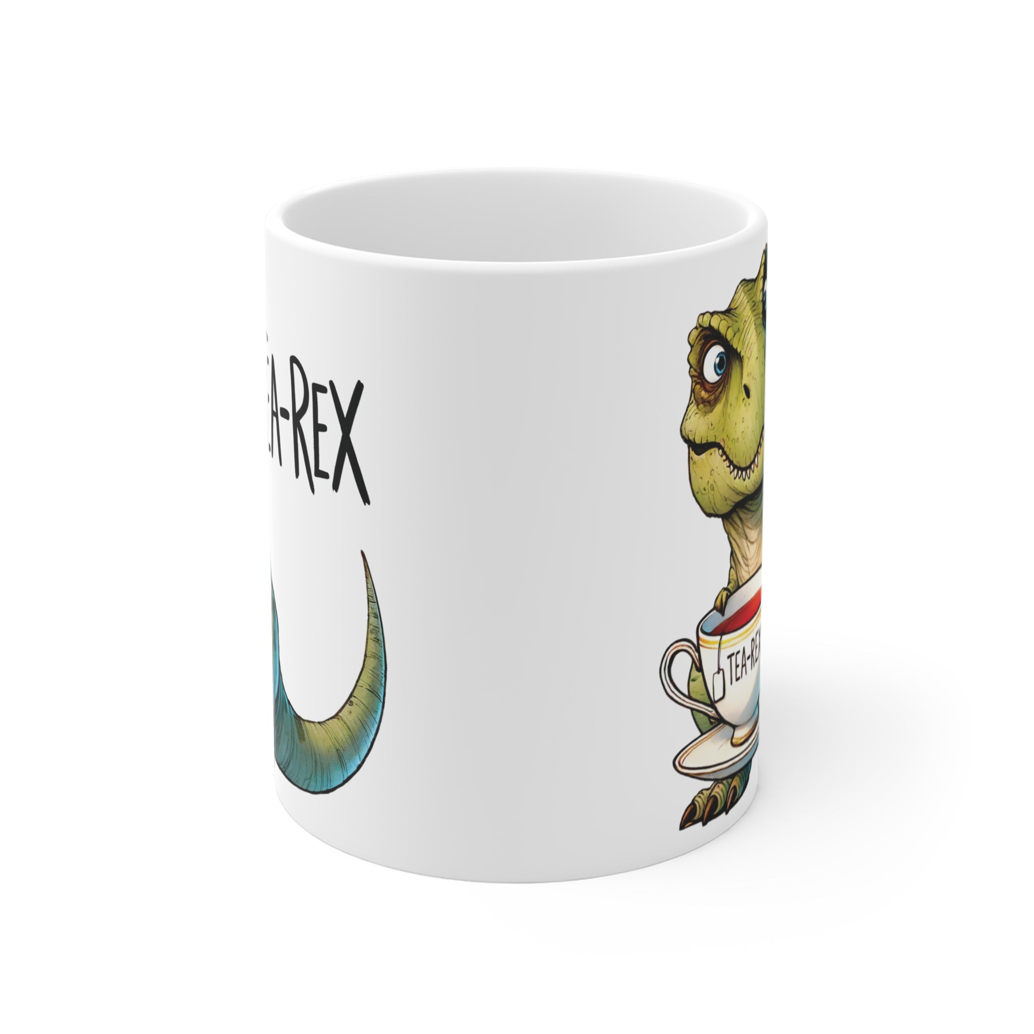 Tea-Rex Dinozor Kupa – Eğlenceli Dinozor Tasarımlı Porselen Kupa