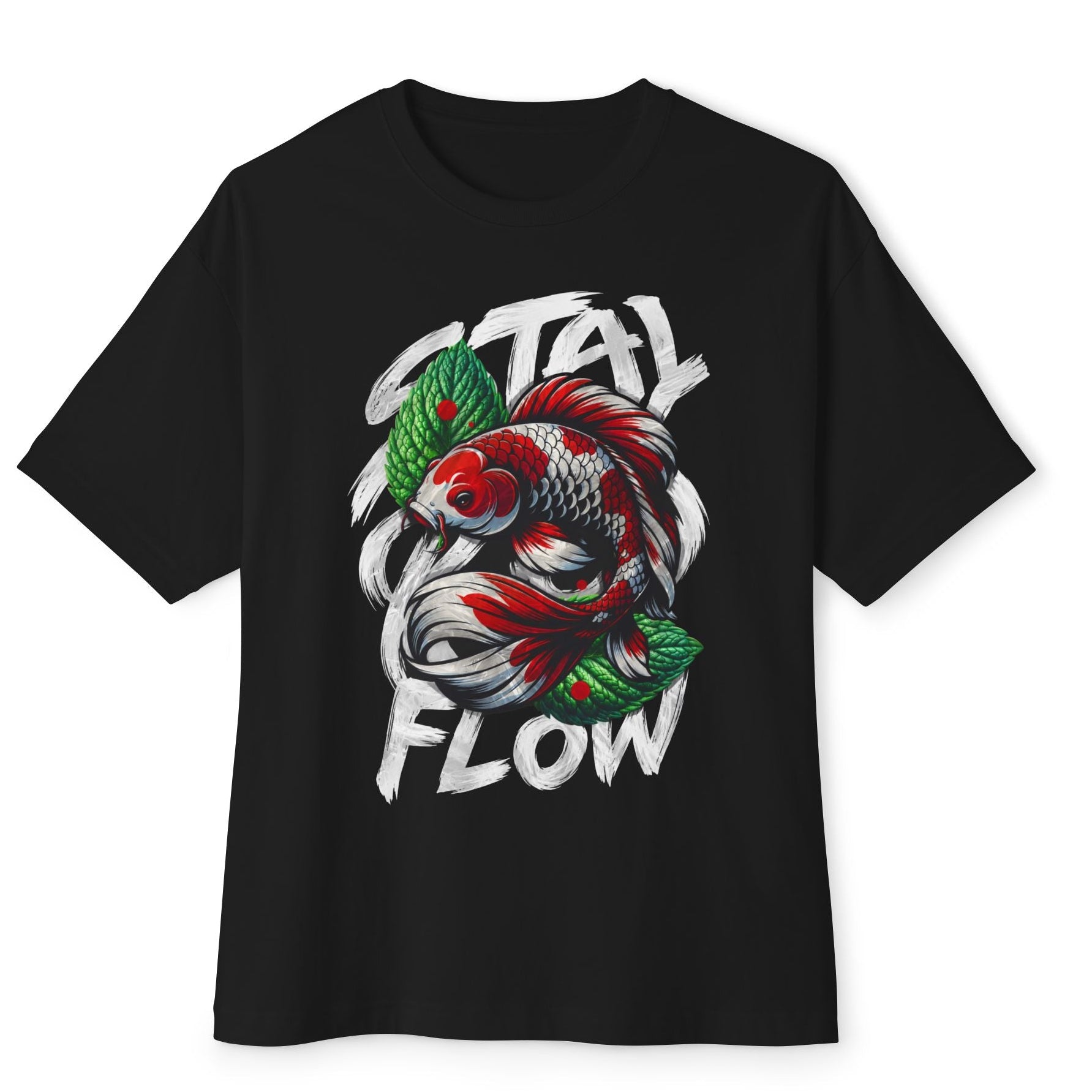 Koi Flow Oversize Siyah Tişört