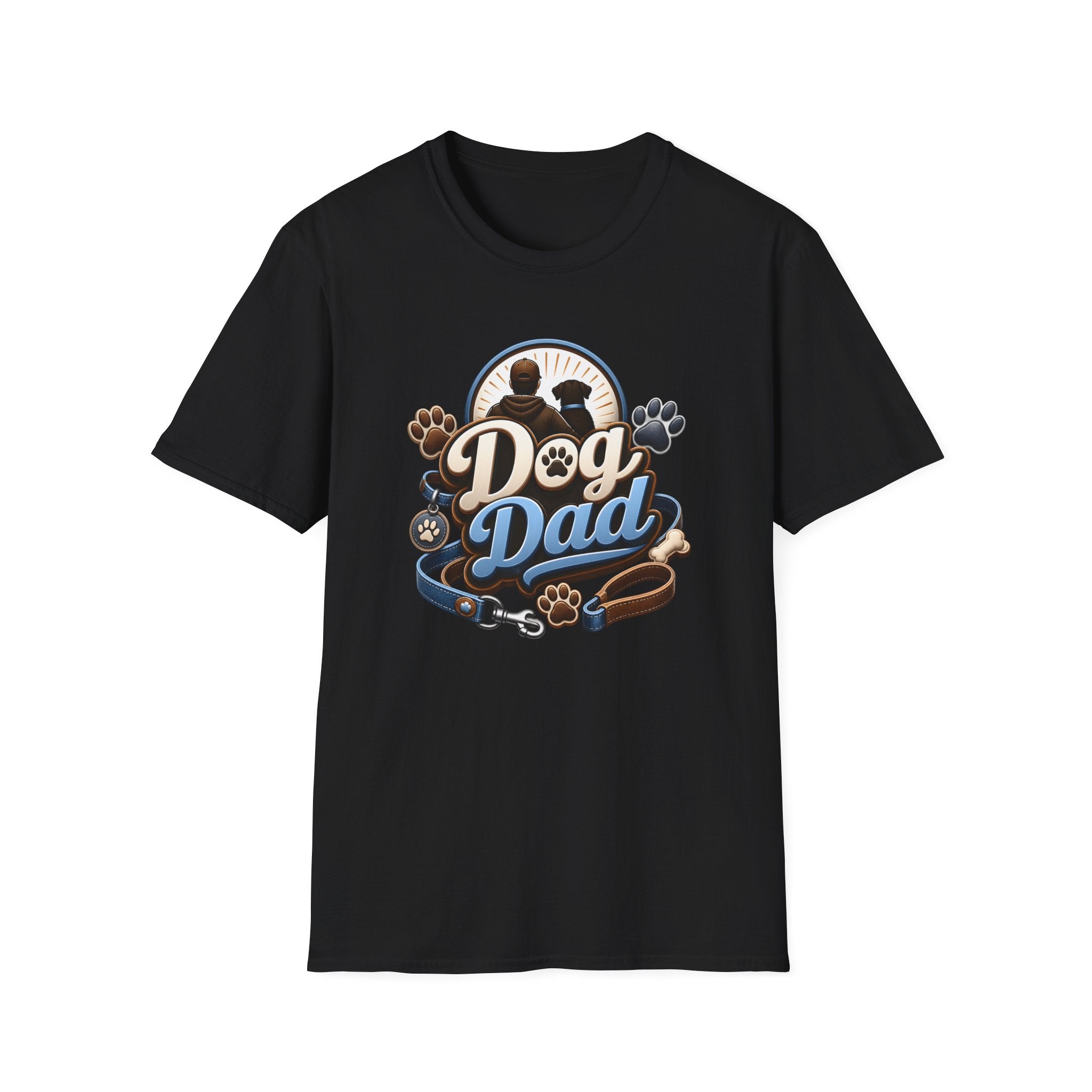 Dog Dad Erkek Regular Fit Tişört – Köpek Babaları İçin Eğlenceli Baskılı Tişört