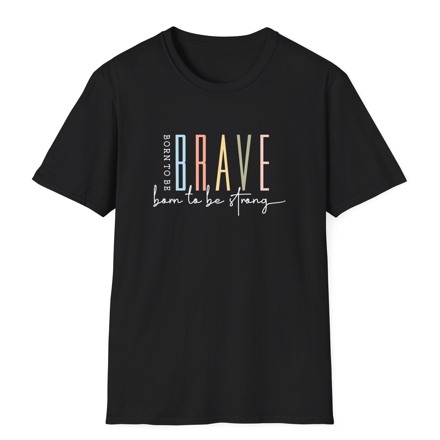 Born to Be Brave Baskılı Regular Fit Kadın Tişört