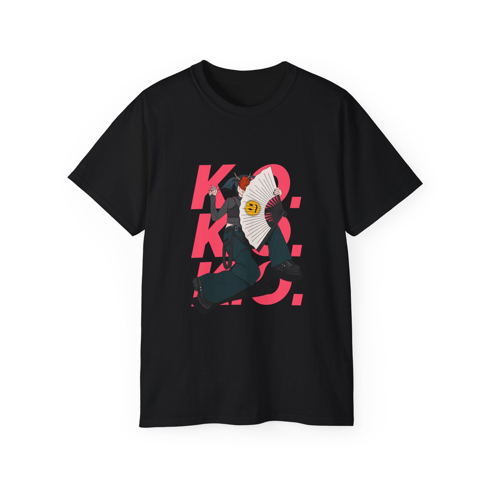 KO Graphic Regular Fit Kadın Tişört – Japon Stil Streetwear Anime T-Shirt