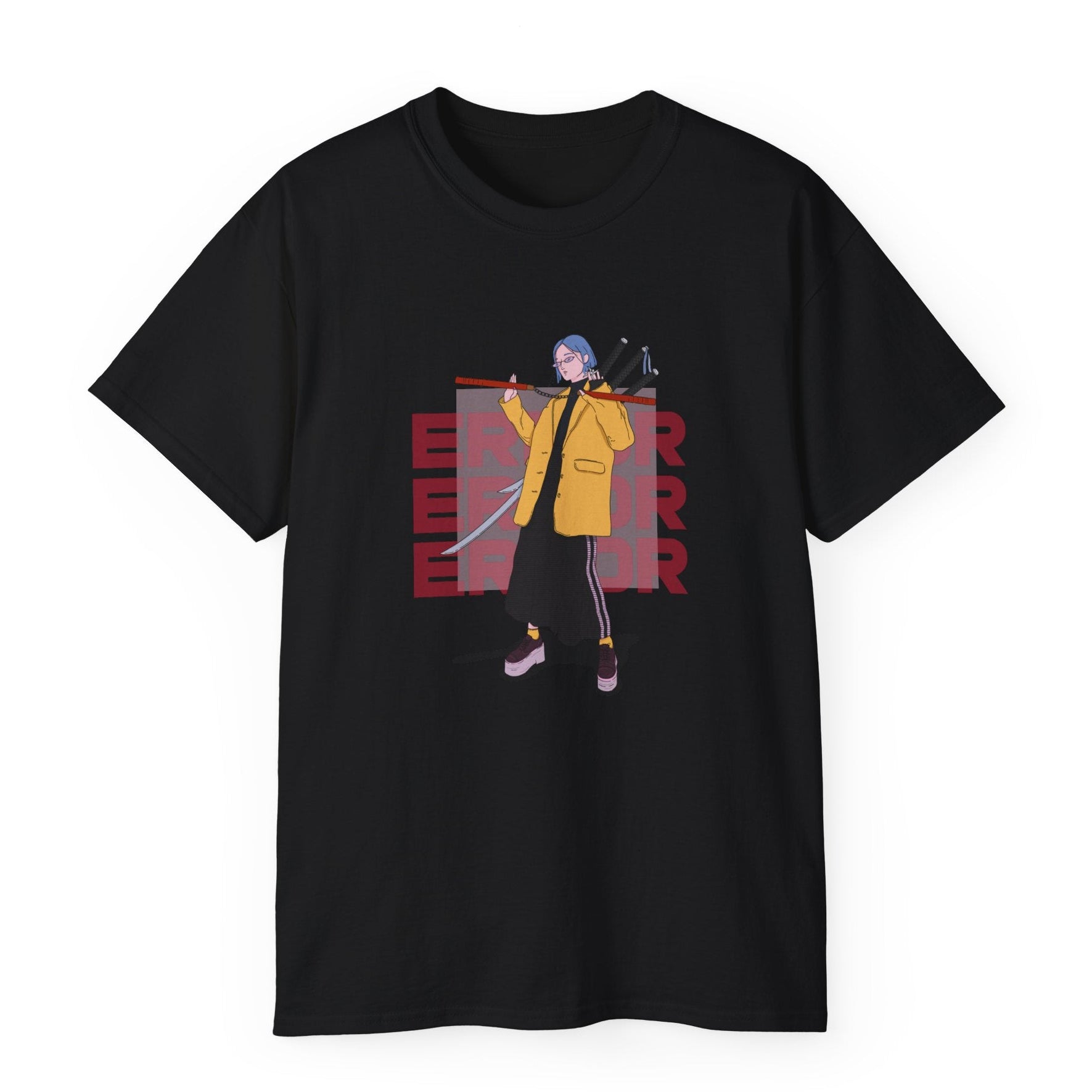 ERROR Graphic Kadın Tişört – Anime Streetwear Regular Fit T-Shirt