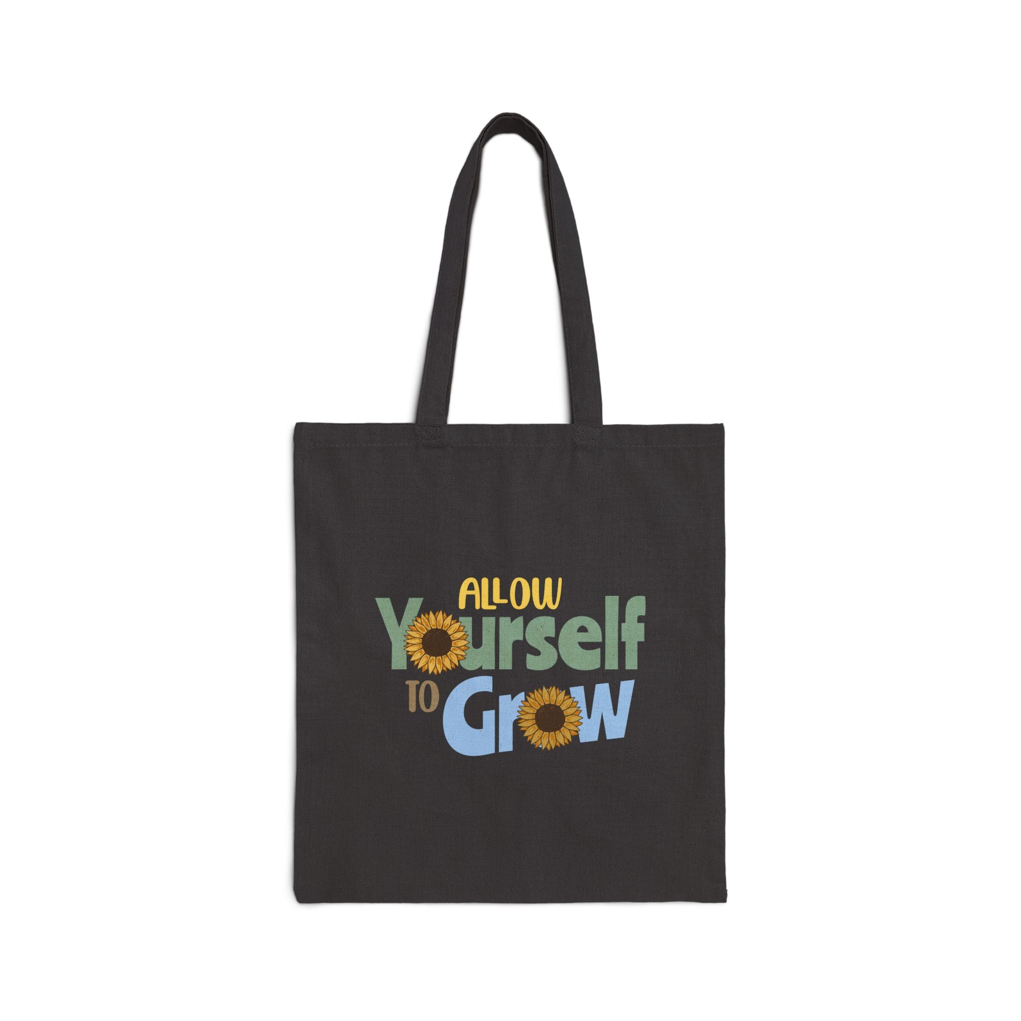 Allow Yourself To Grow Fermuarlı Bez Çanta – Motivasyon Temalı Tote Bag