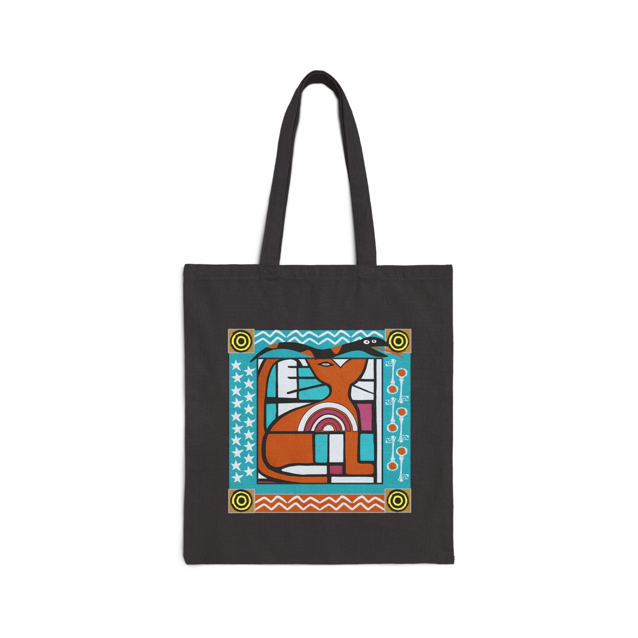 Fermuarlı Gabardin Tote Çanta – Modern Kedi Tasarımı