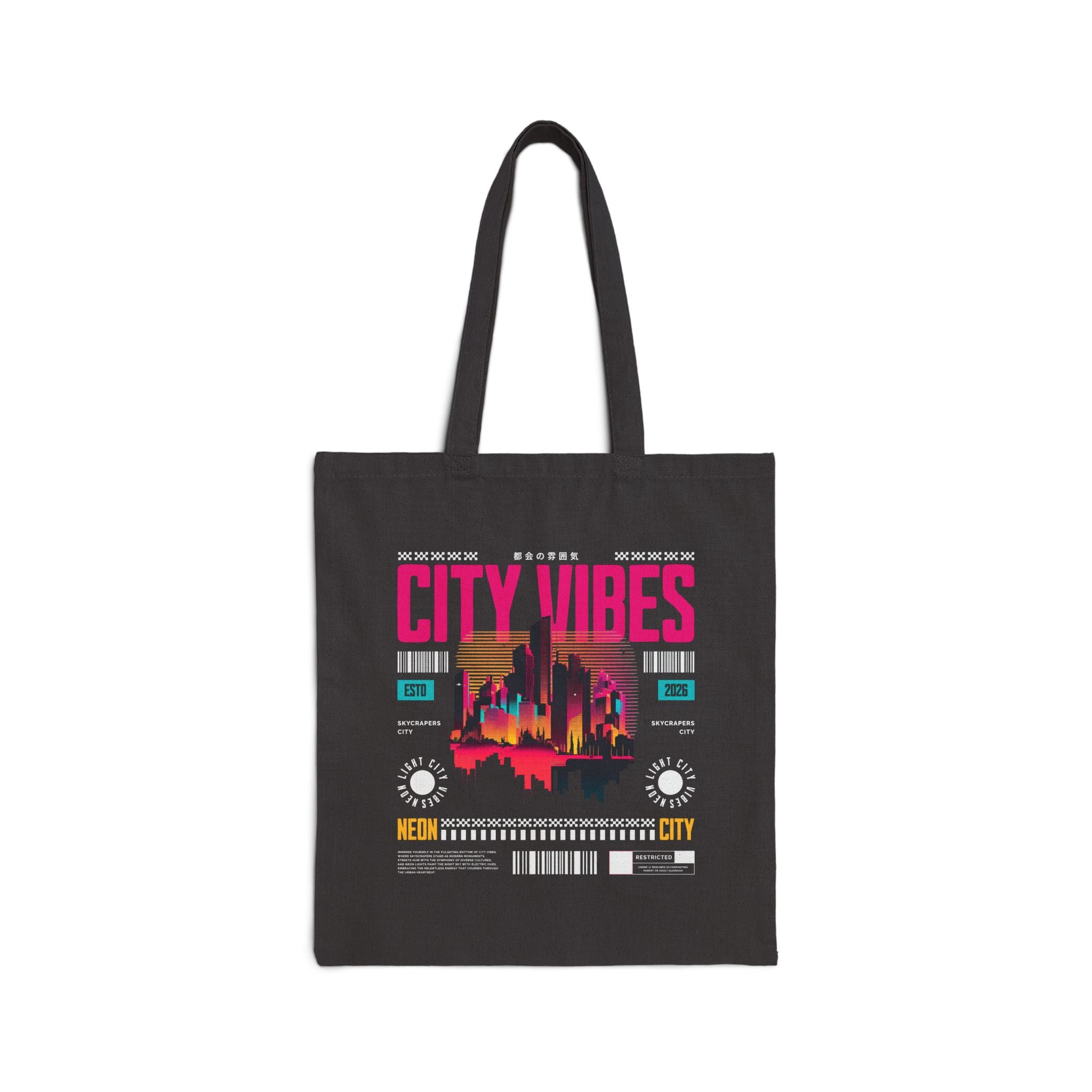 City Vibes Gabardin Fermuarlı Tote Çanta – Siyah